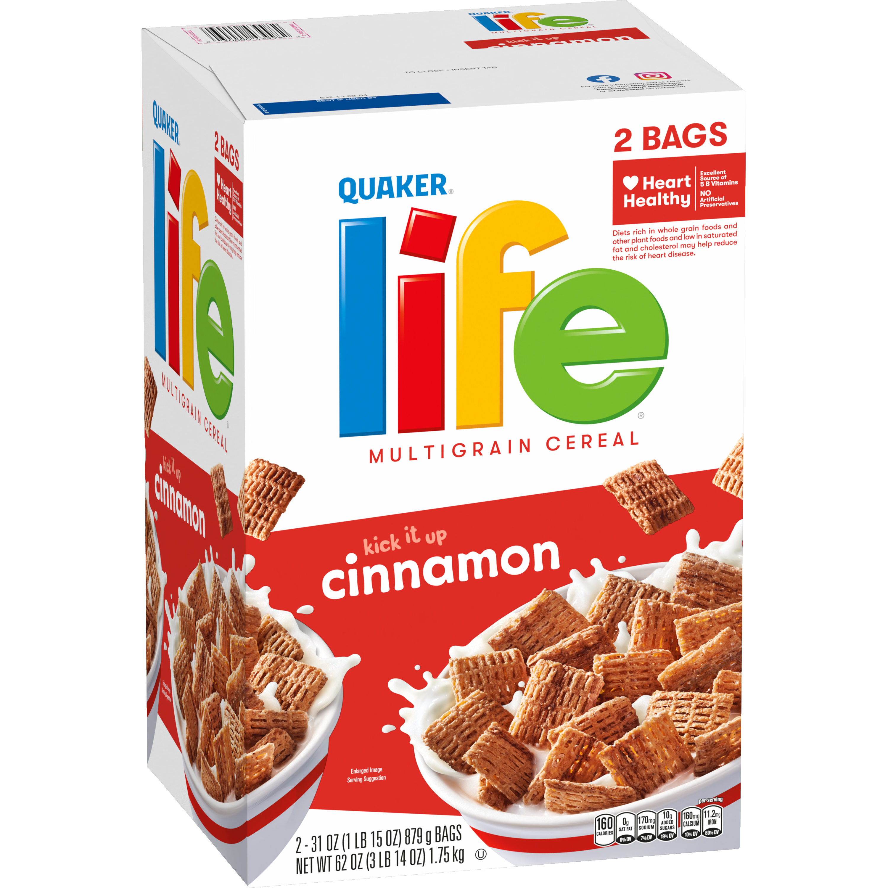 Quaker, Life, Cinnamon, Multigrain Cereal thumbnail