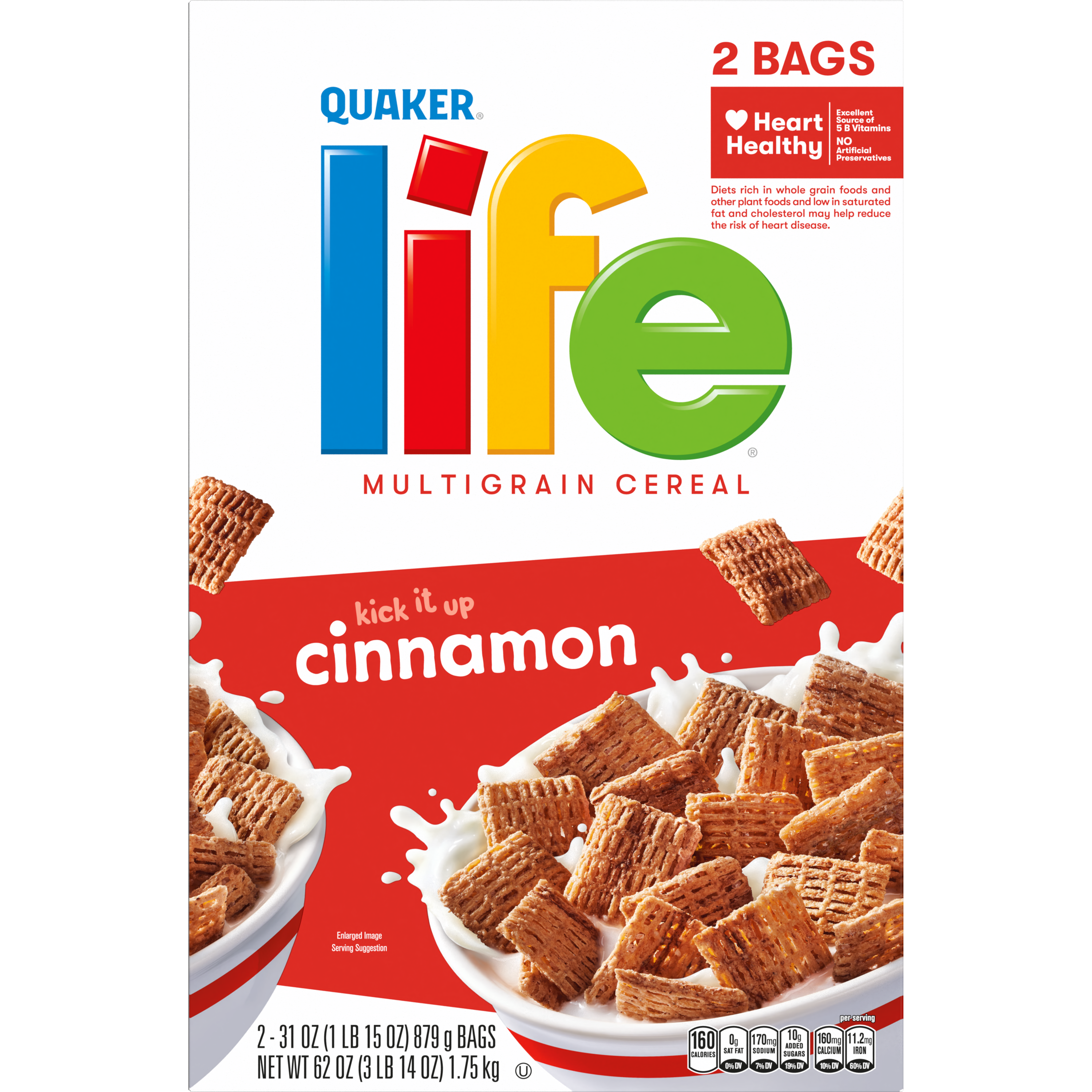Quaker, Life, Cinnamon, Multigrain Cereal thumbnail