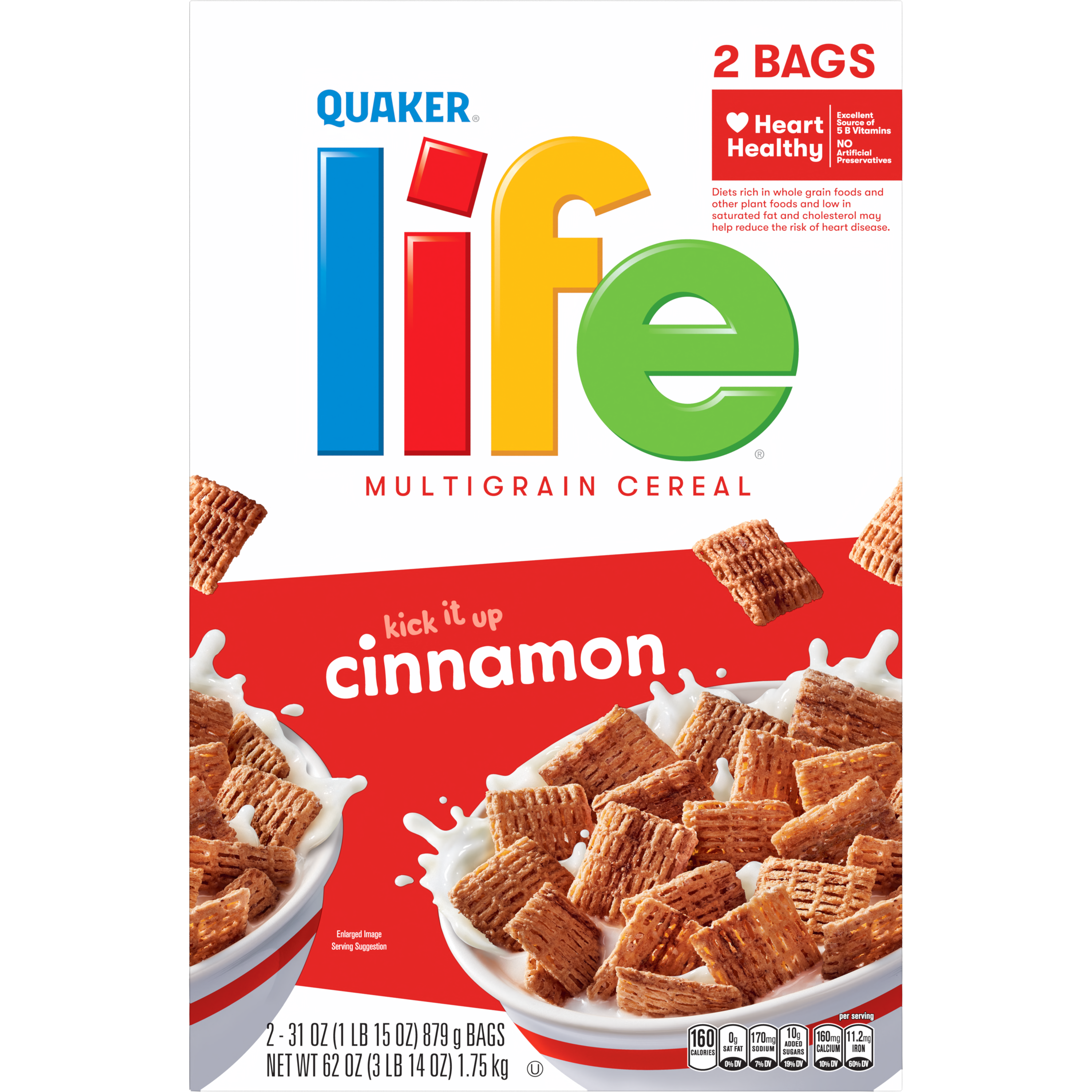 Quaker, Life, Cinnamon, Multigrain Cereal thumbnail