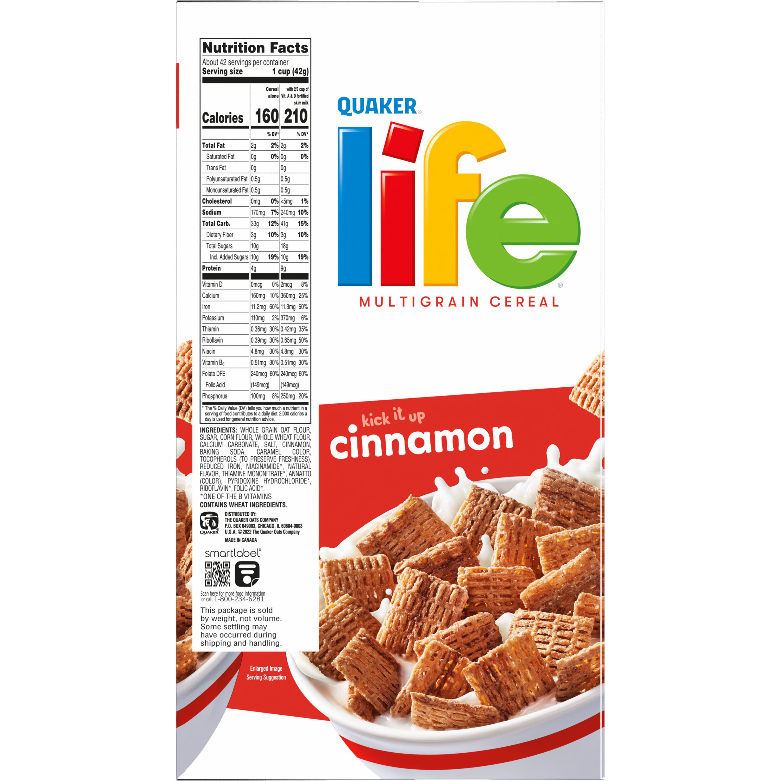 Quaker, Life, Cinnamon, Multigrain Cereal thumbnail