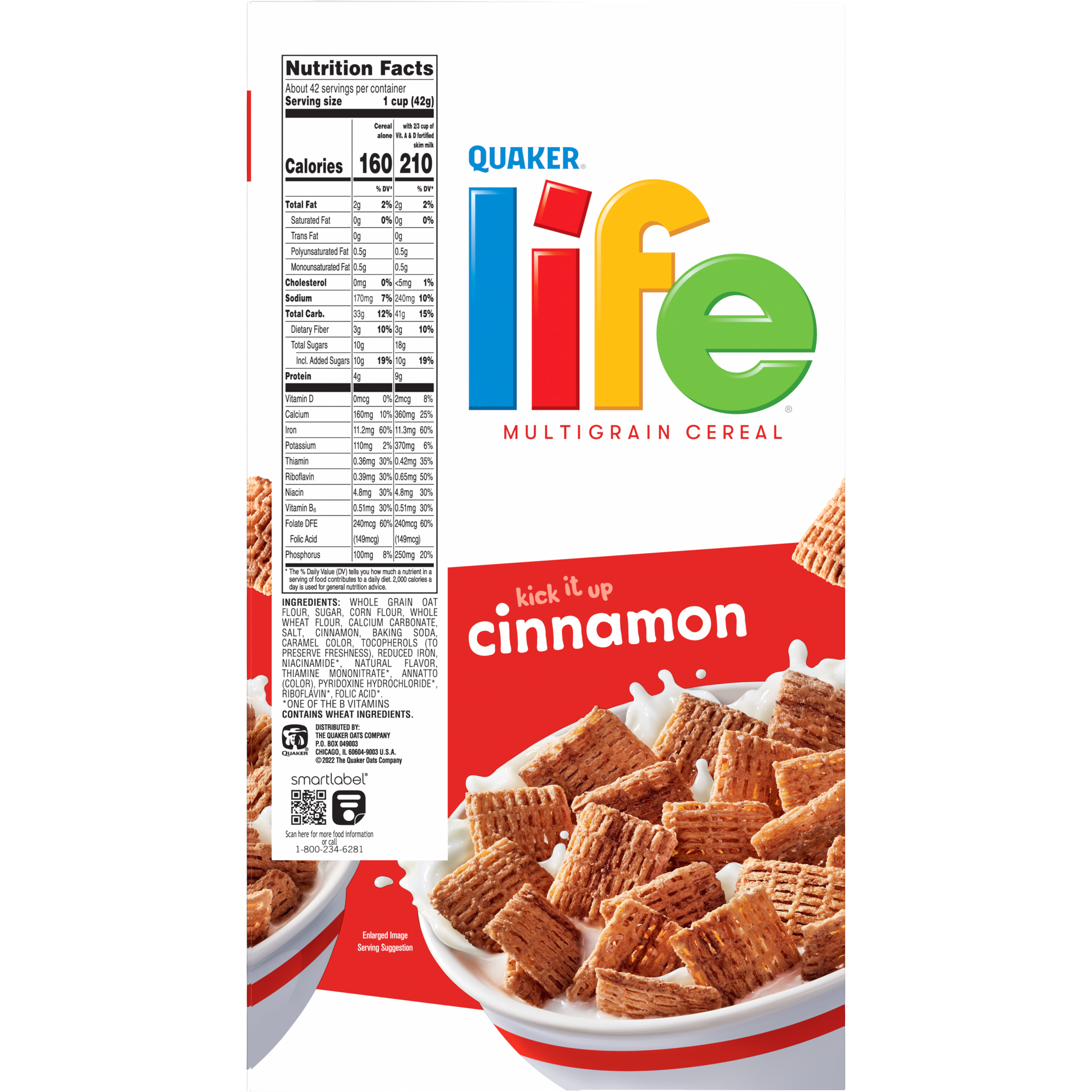 Quaker, Life, Cinnamon, Multigrain Cereal thumbnail