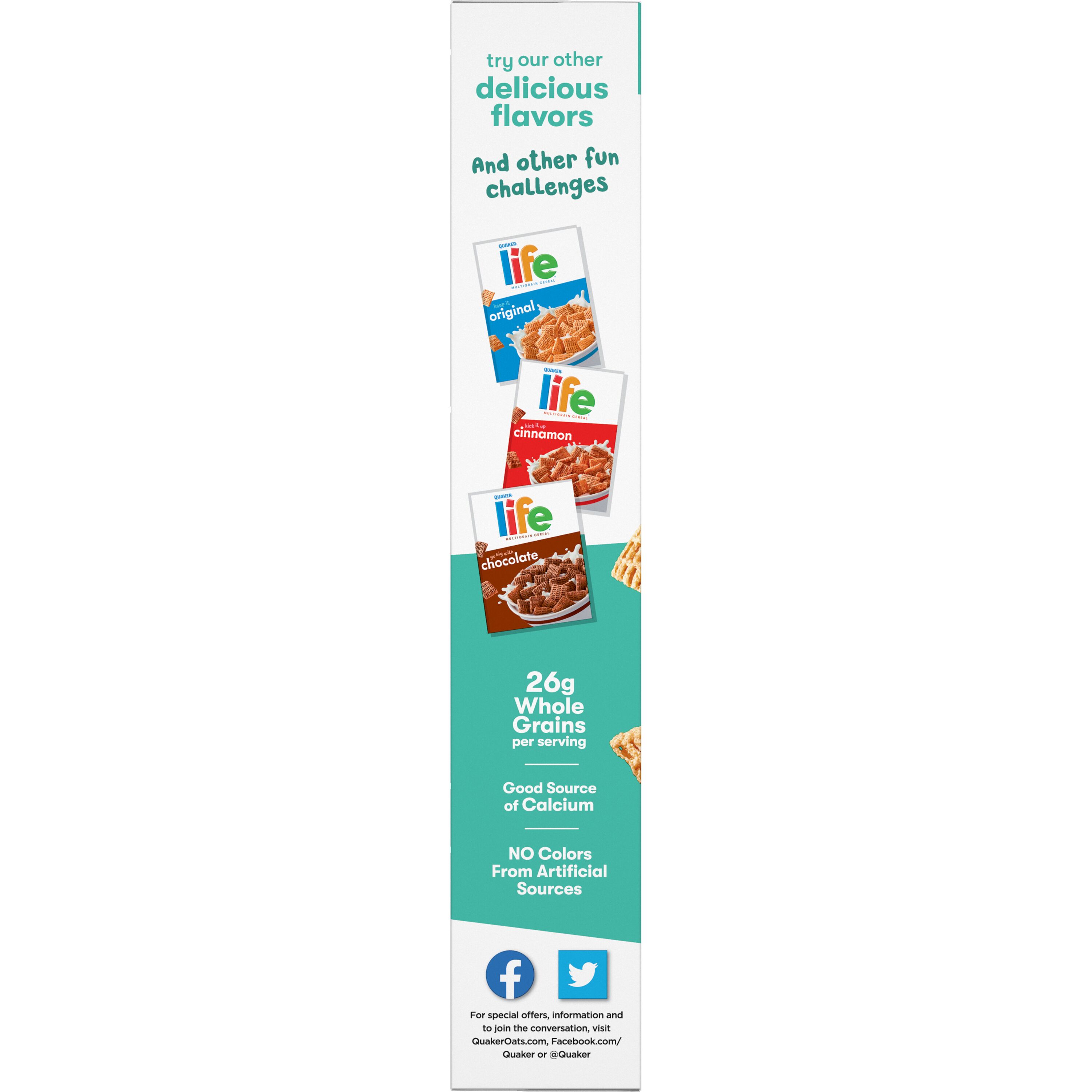 Quaker, Life, Large Size, Vanilla Naturally And Artificially Flavored, Multigrain Cereal thumbnail