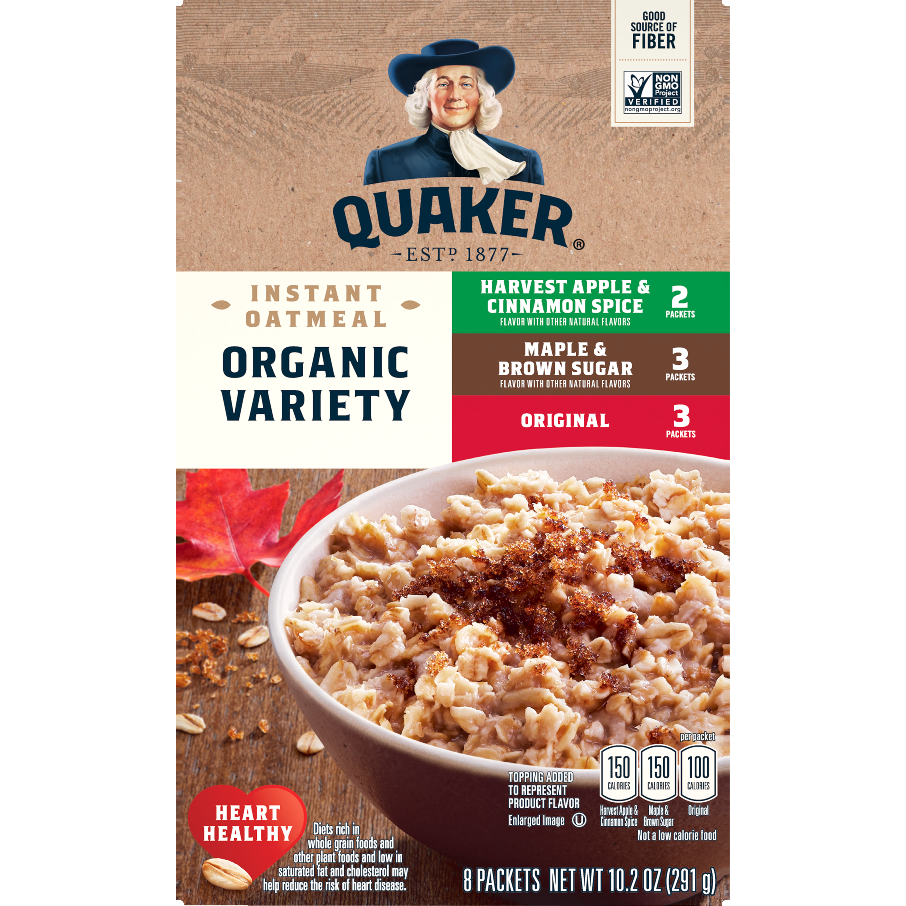 Quaker, Organic Instant Oatmeal, Variety Pack