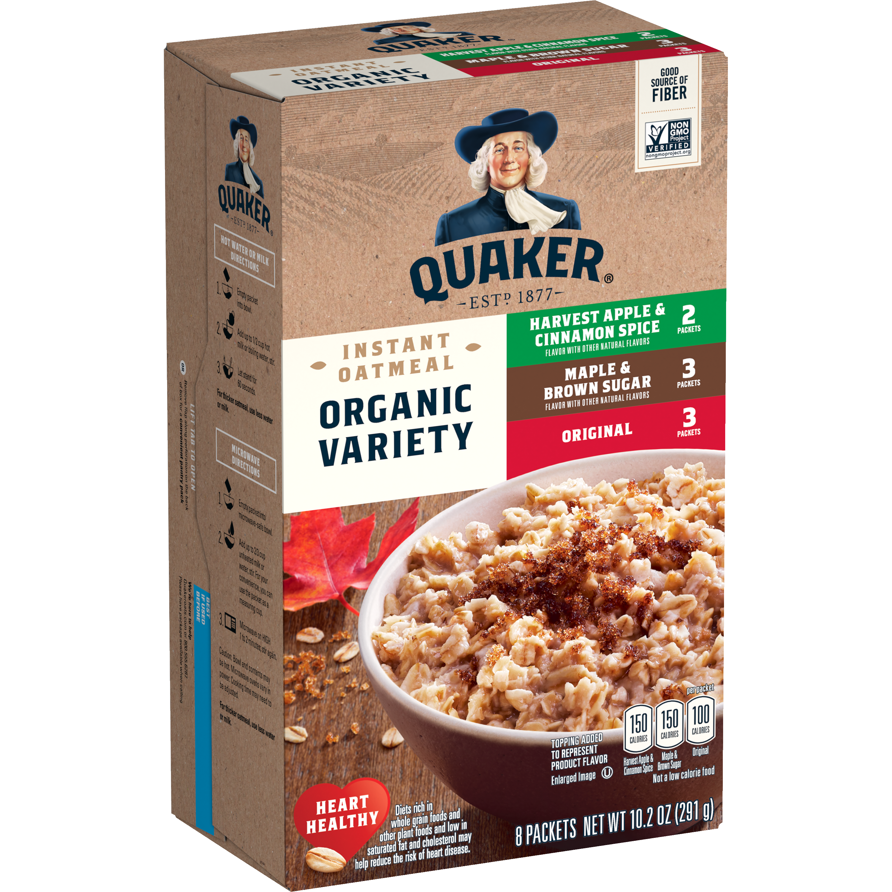 Quaker, Organic Instant Oatmeal, Variety Pack thumbnail