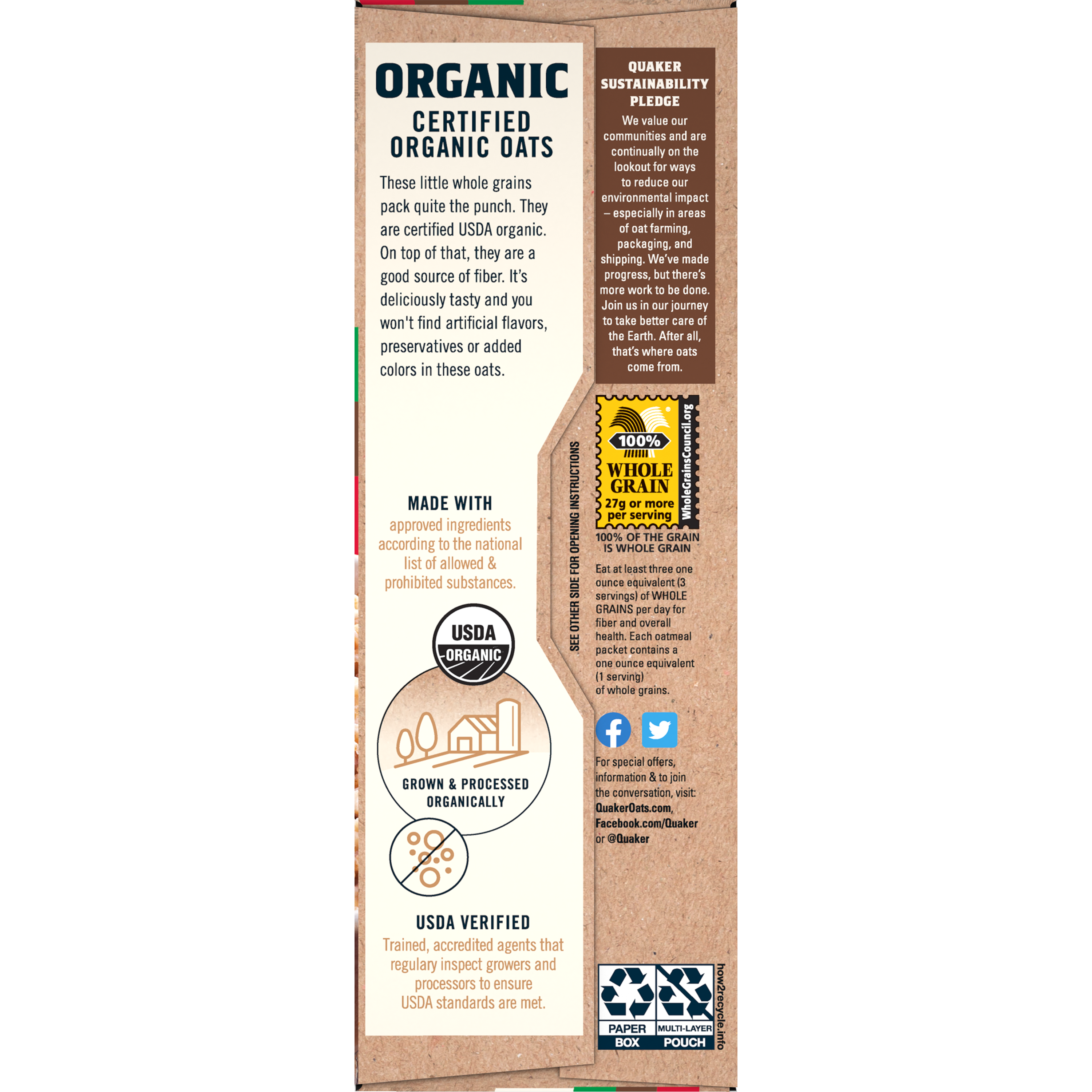Quaker, Organic Instant Oatmeal, Variety Pack thumbnail