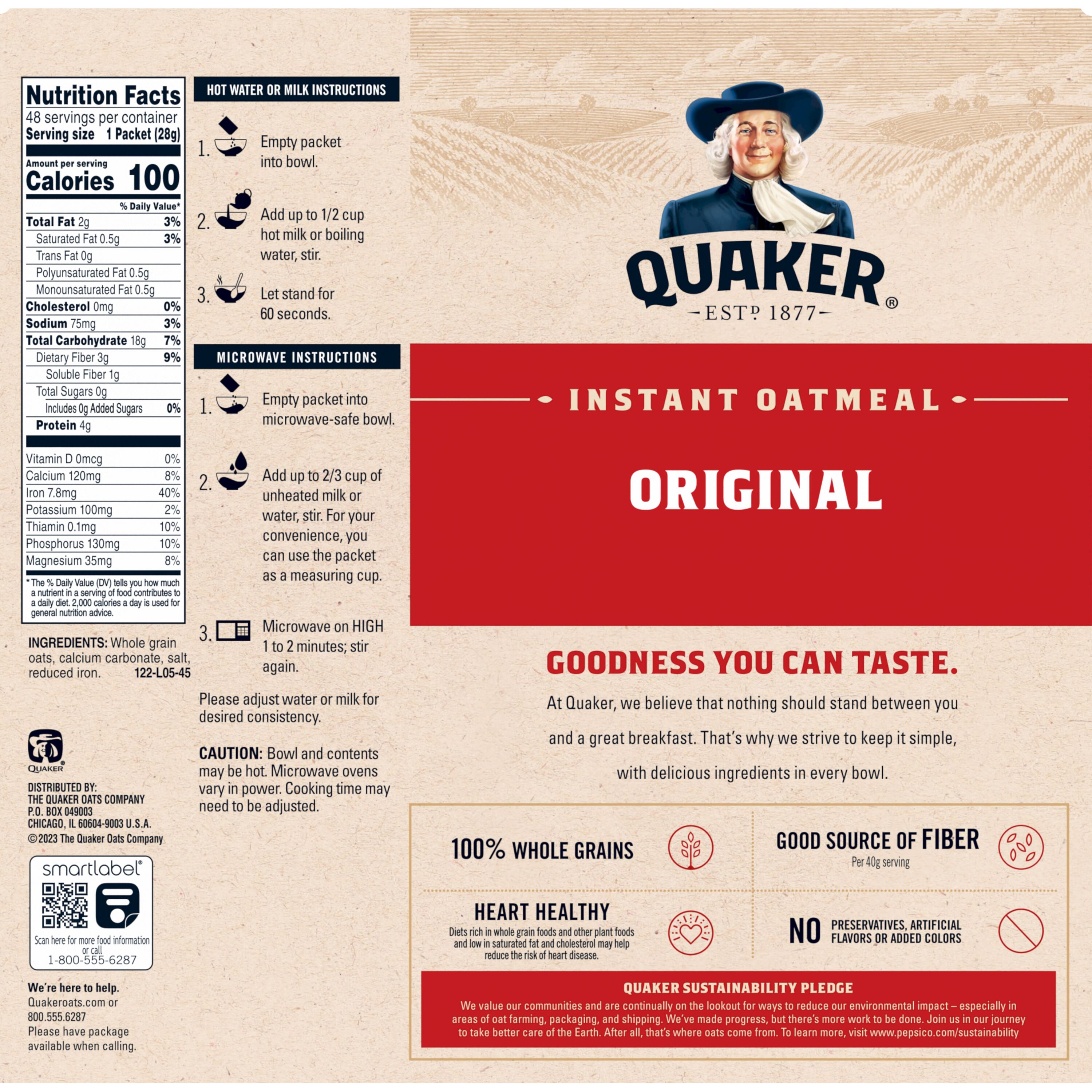 Quaker, Original, Instant Oatmeal thumbnail