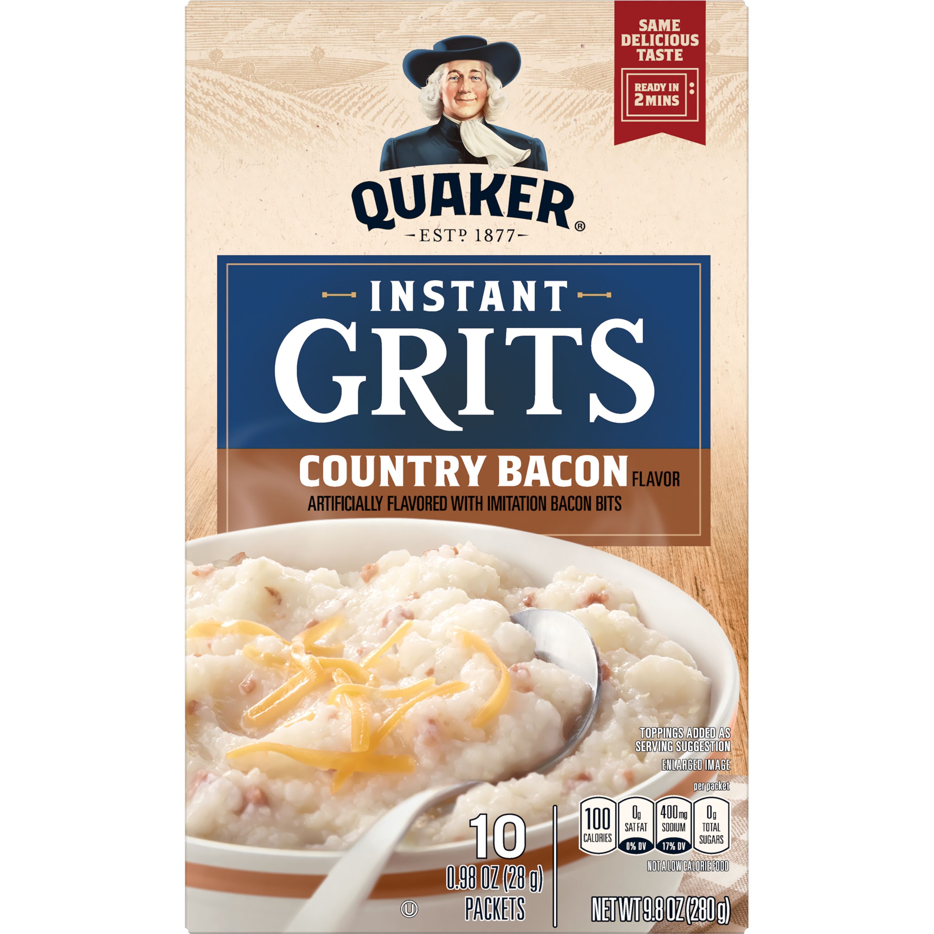 Quaker, Country Bacon Artificially Flavored, Instant Grits thumbnail