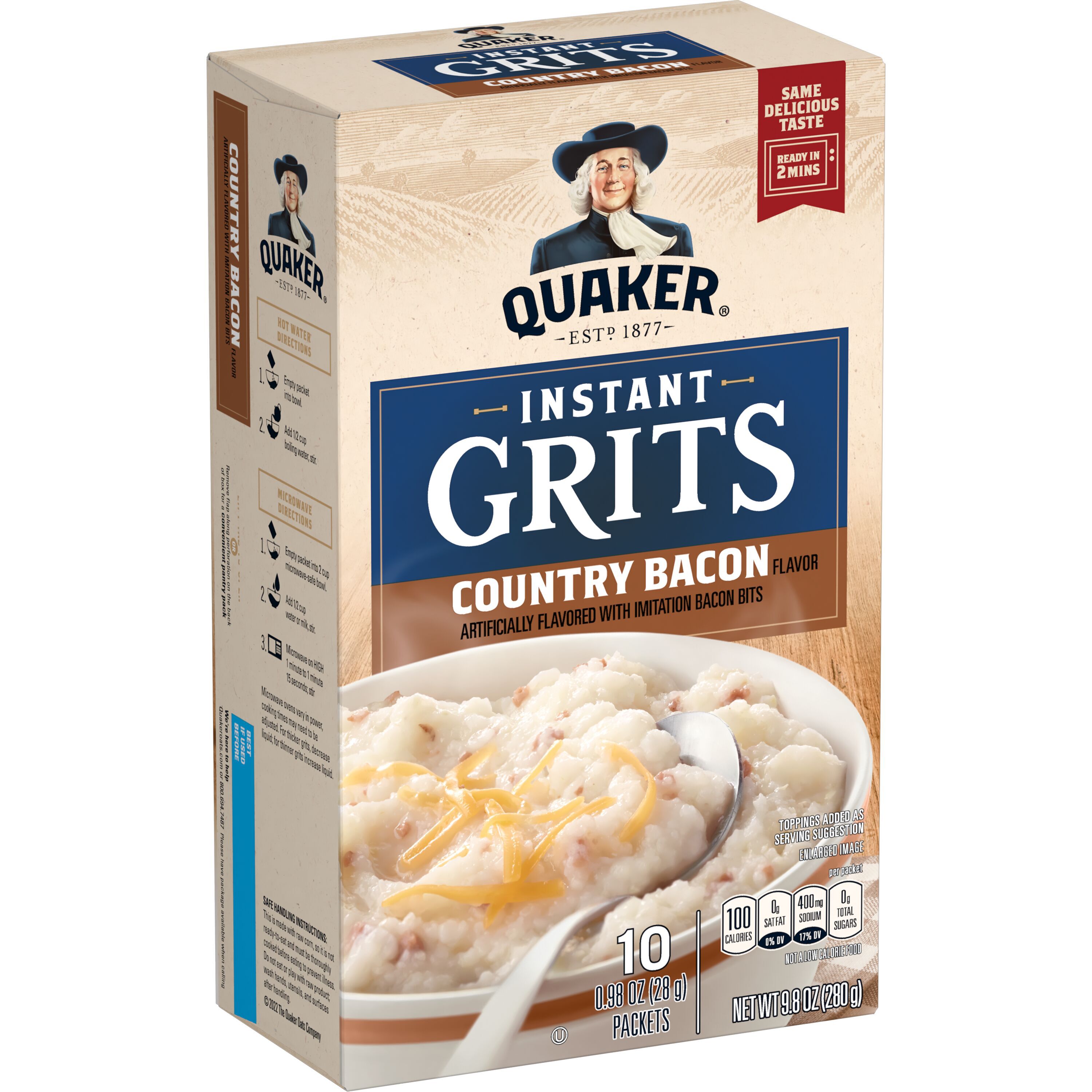 Quaker, Country Bacon Artificially Flavored, Instant Grits thumbnail