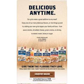 Quaker, Country Bacon Artificially Flavored, Instant Grits thumbnail