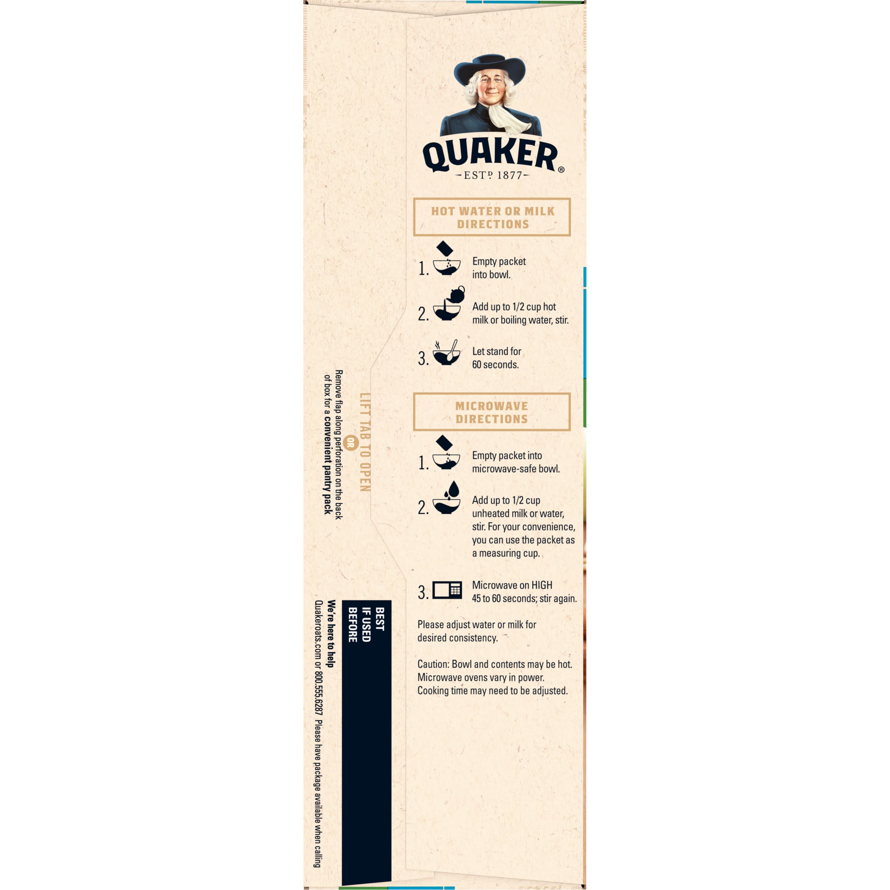Quaker, Lower Sugar, Apples & Cinnamon Flavor, Instant Oatmeal thumbnail