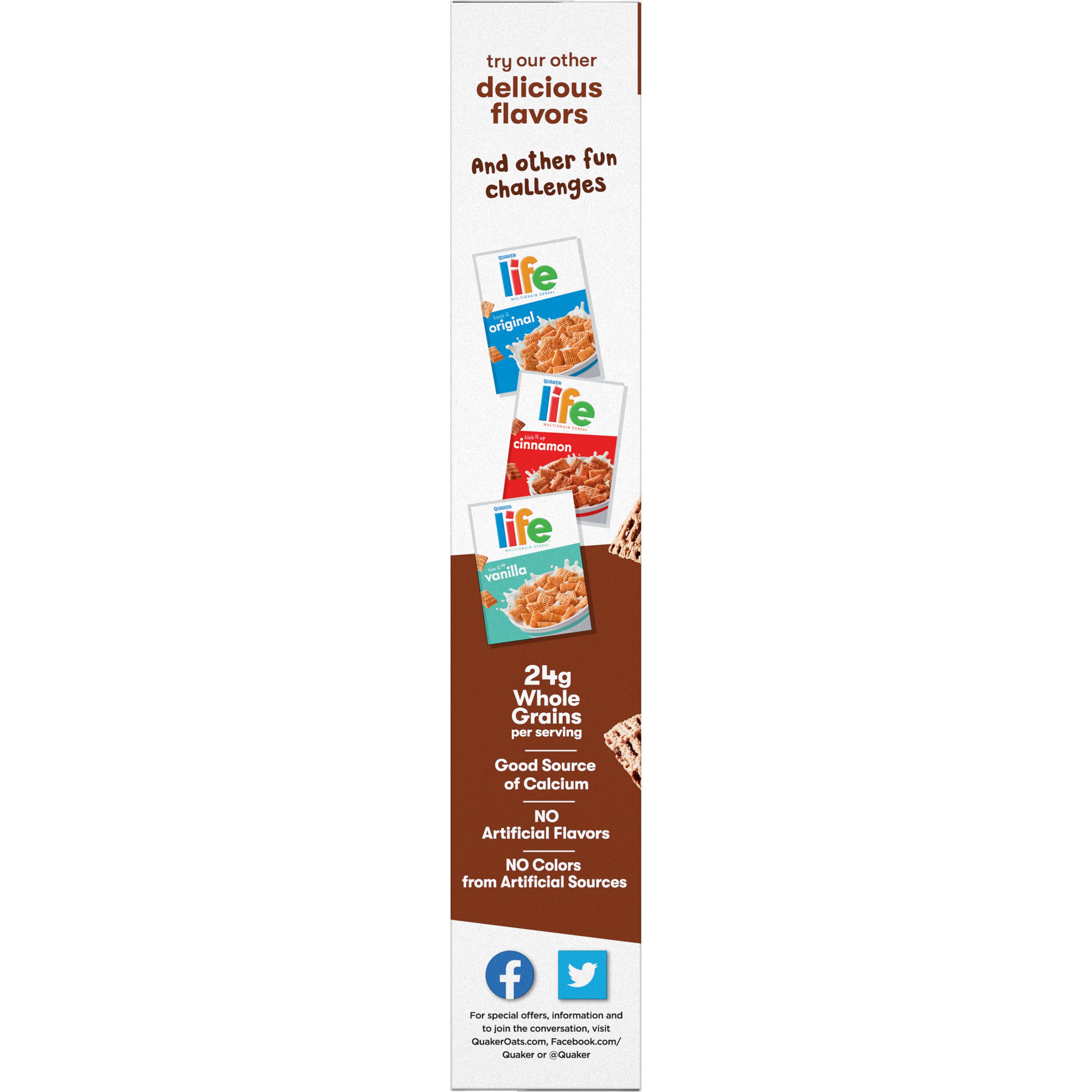 Quaker, Life, Large Size, Chocolate Flavor, Multigrain Cereal thumbnail