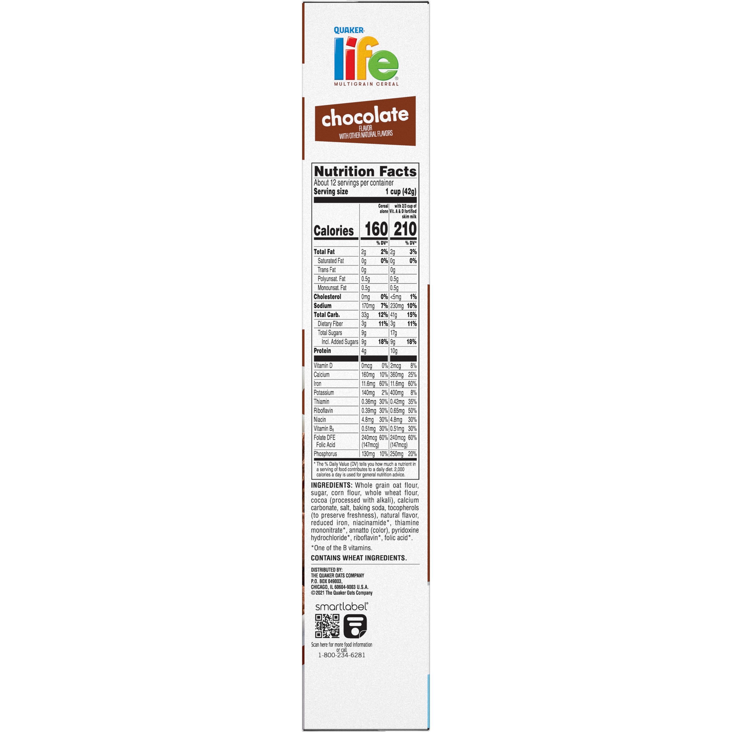 Quaker, Life, Large Size, Chocolate Flavor, Multigrain Cereal thumbnail