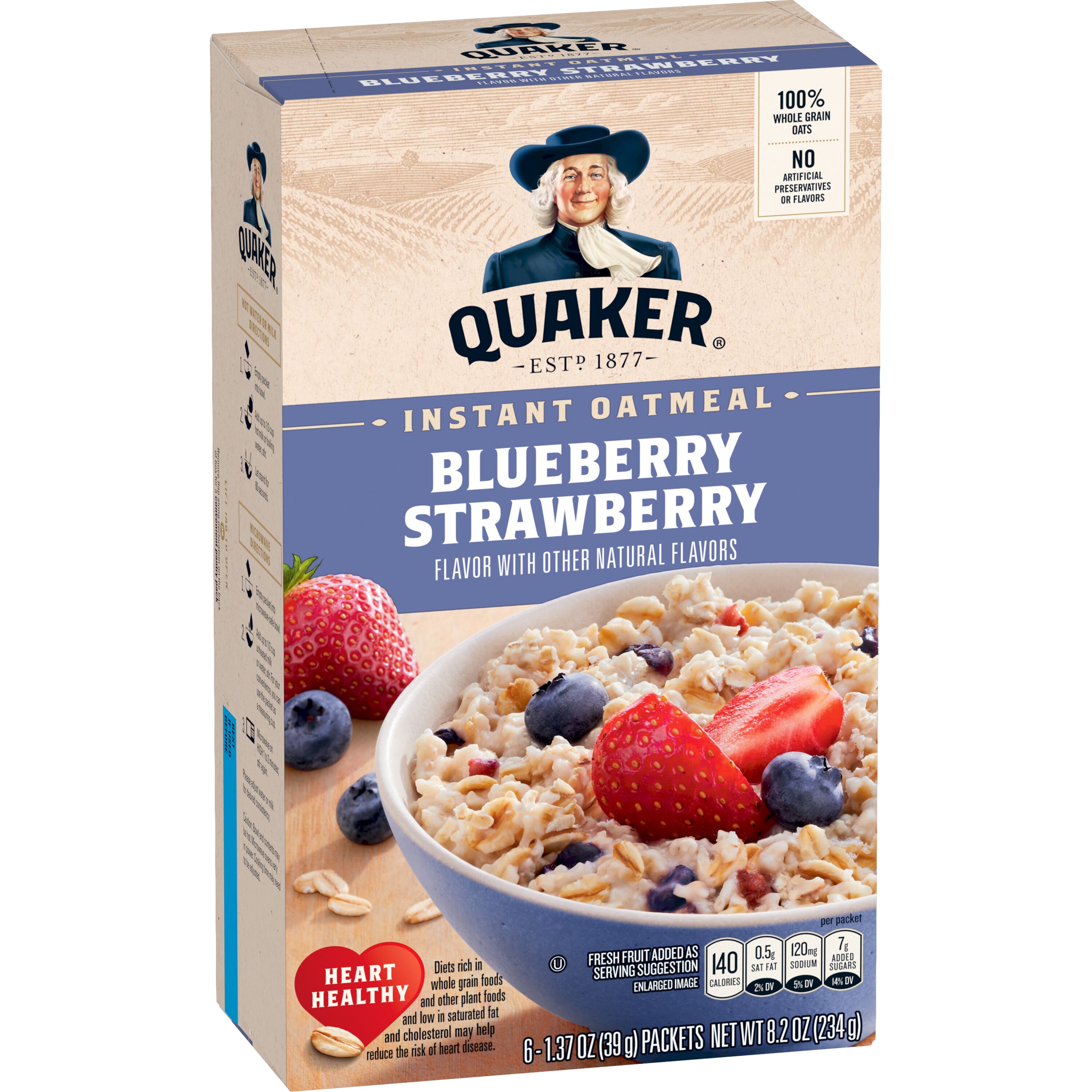 Quaker, Blueberry Strawberry Flavor, Instant Oatmeal thumbnail