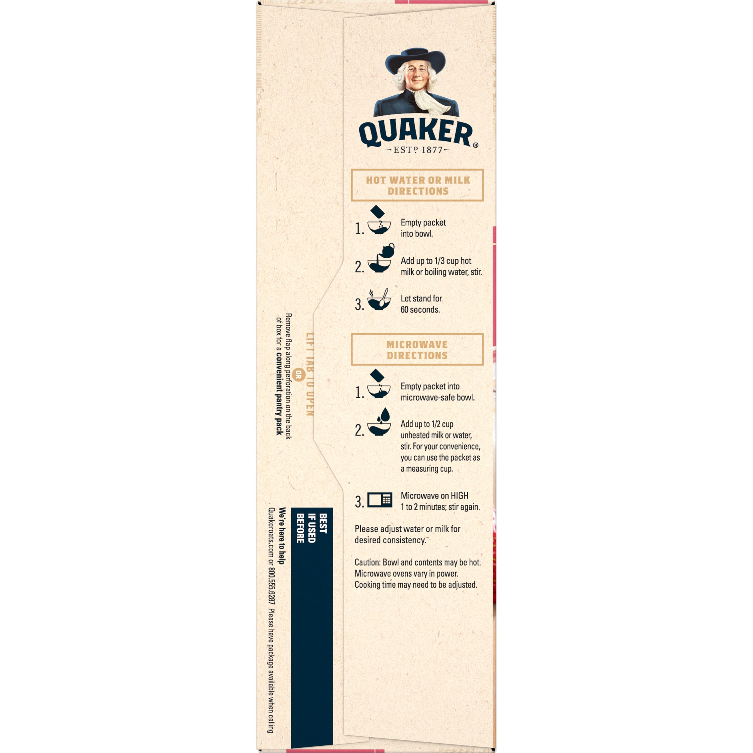 Quaker, Strawberries & Cream Flavor, Instant Oatmeal thumbnail