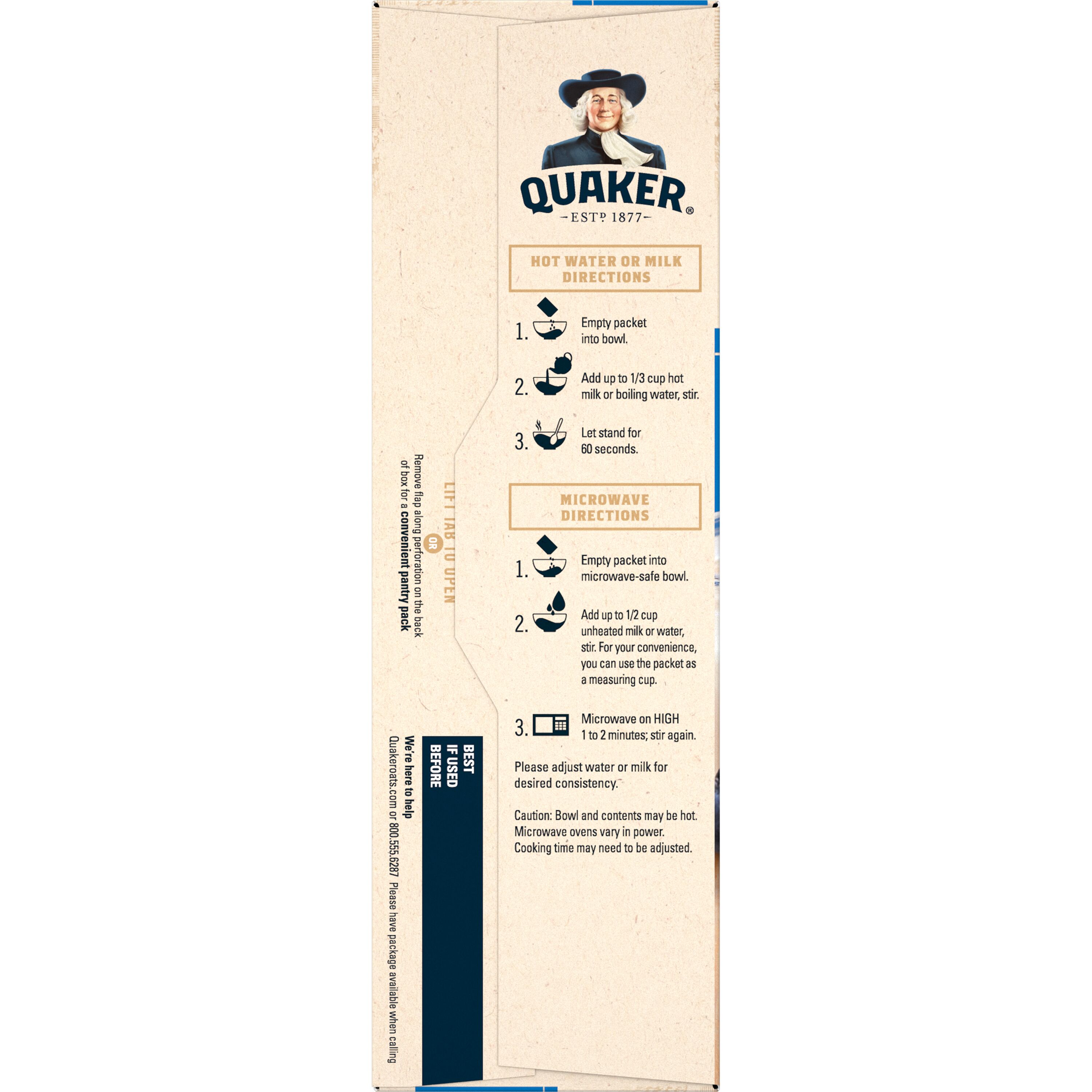 Quaker, Blueberries & Cream Flavor, Instant Oatmeal thumbnail