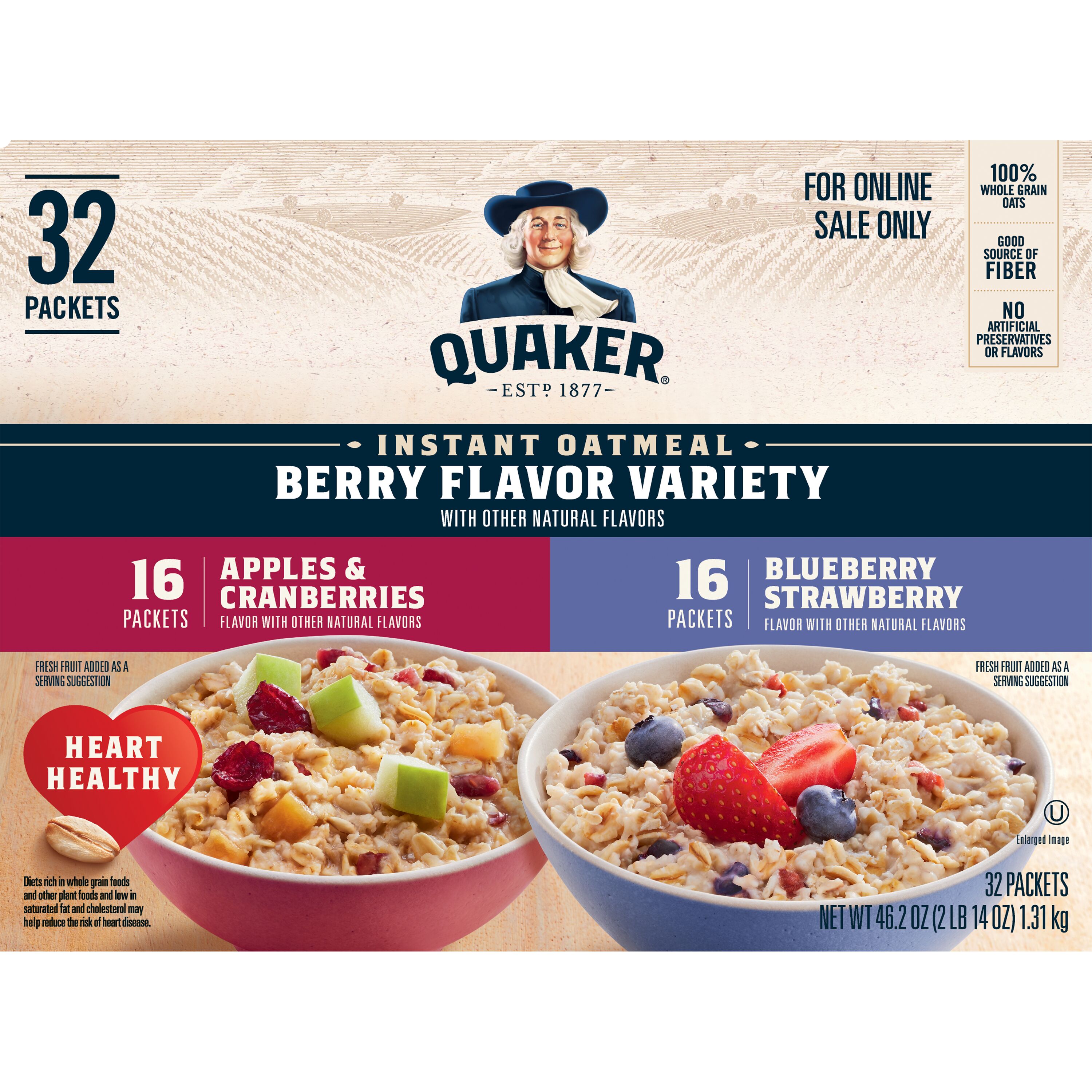 Quaker, Berry Flavor Instant Oatmeal Variety Pack