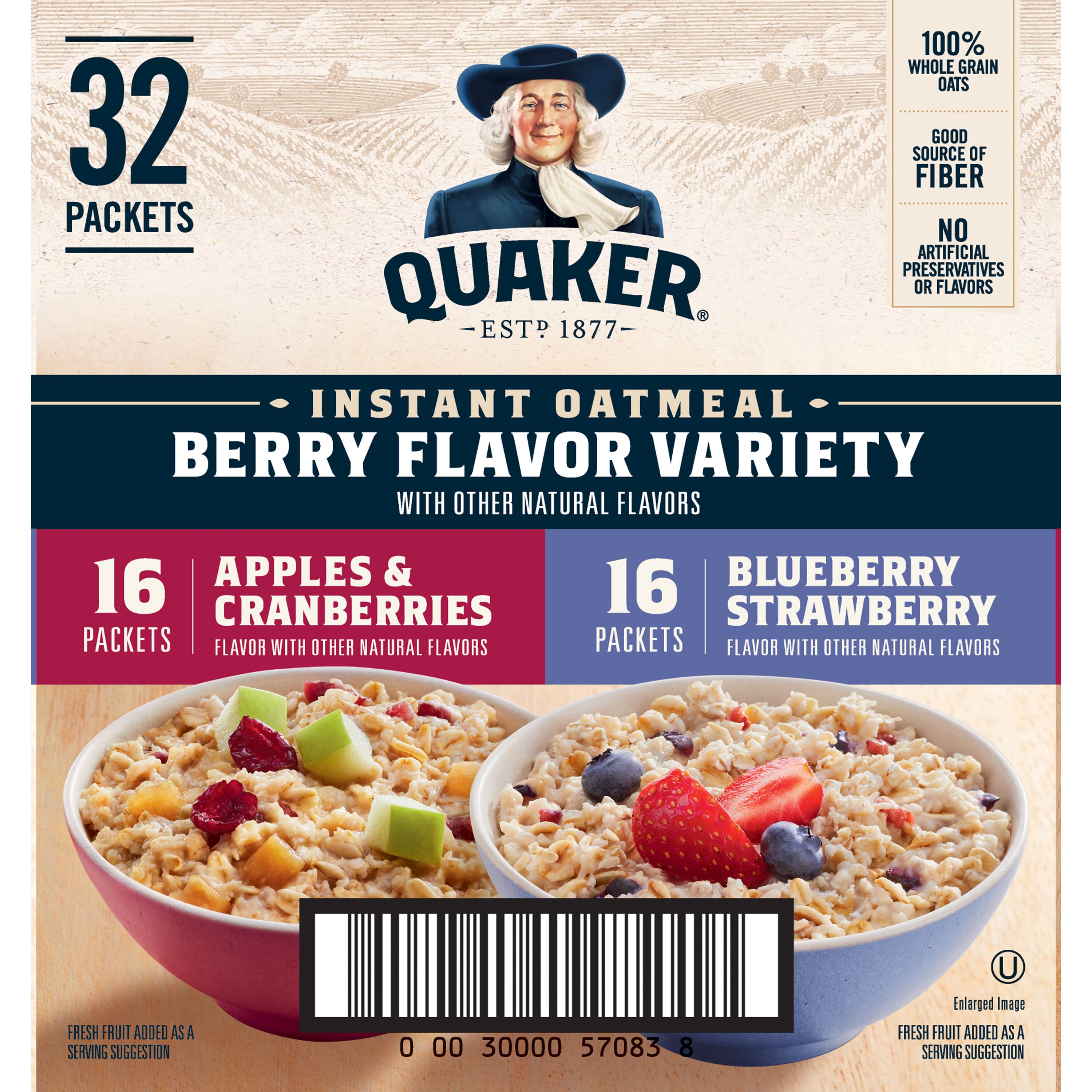 Quaker, Berry Flavor Instant Oatmeal Variety Pack thumbnail