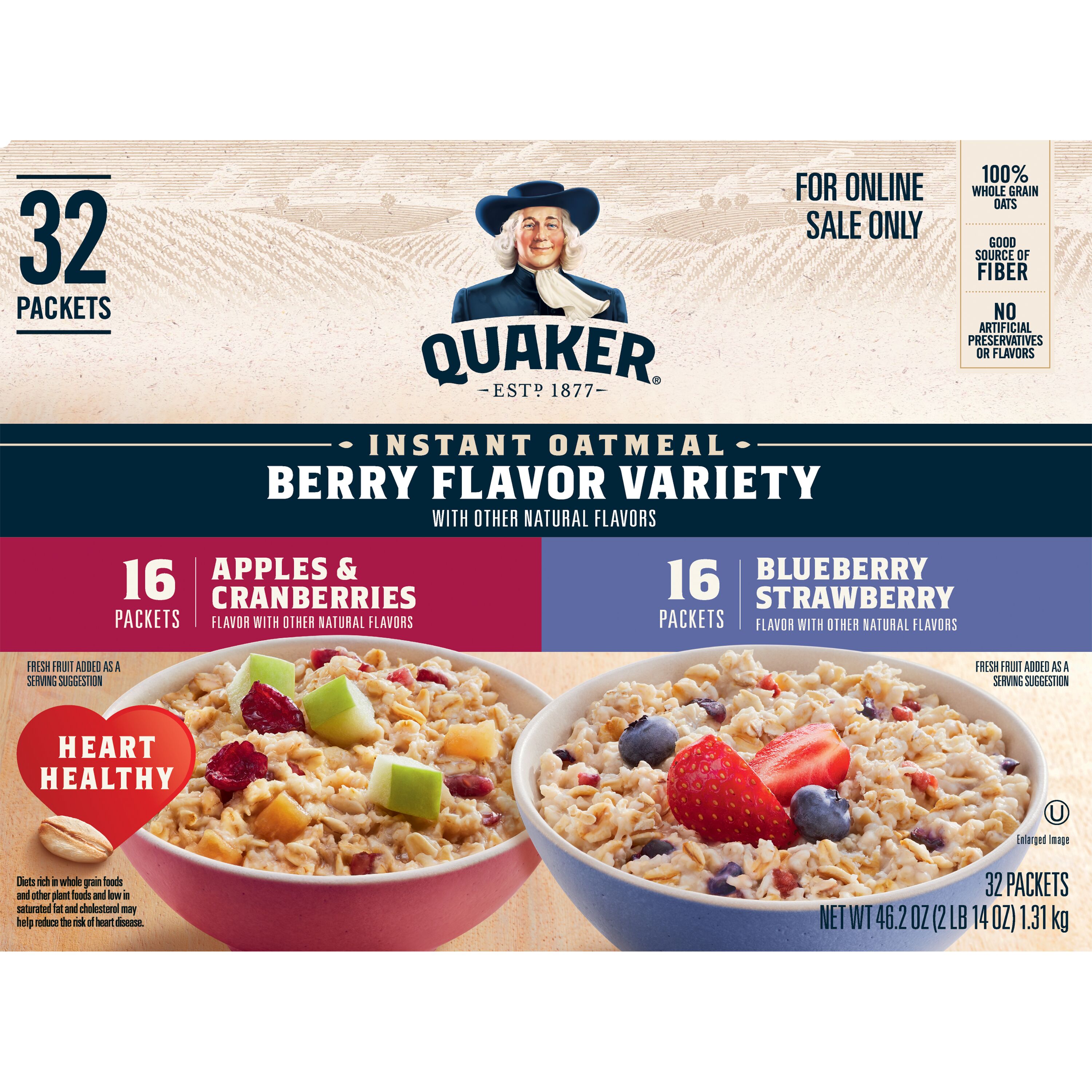 Quaker, Berry Flavor Instant Oatmeal Variety Pack thumbnail