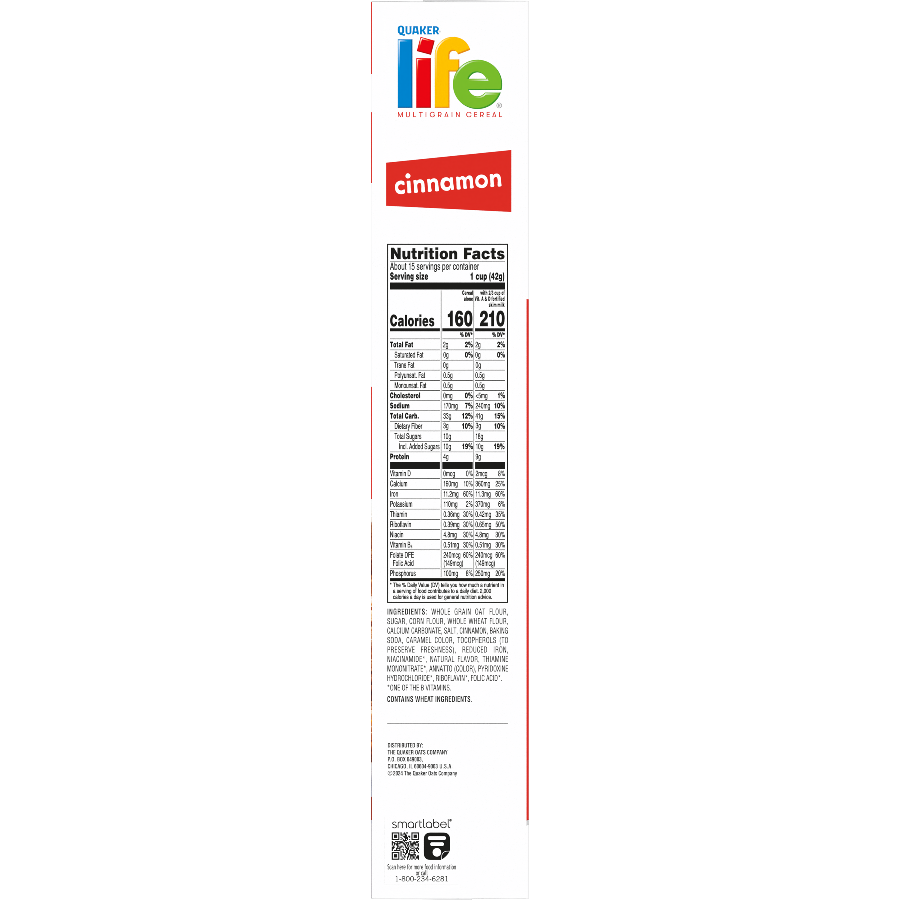 Quaker, Life, Family Size, Cinnamon, Multigrain Cereal thumbnail