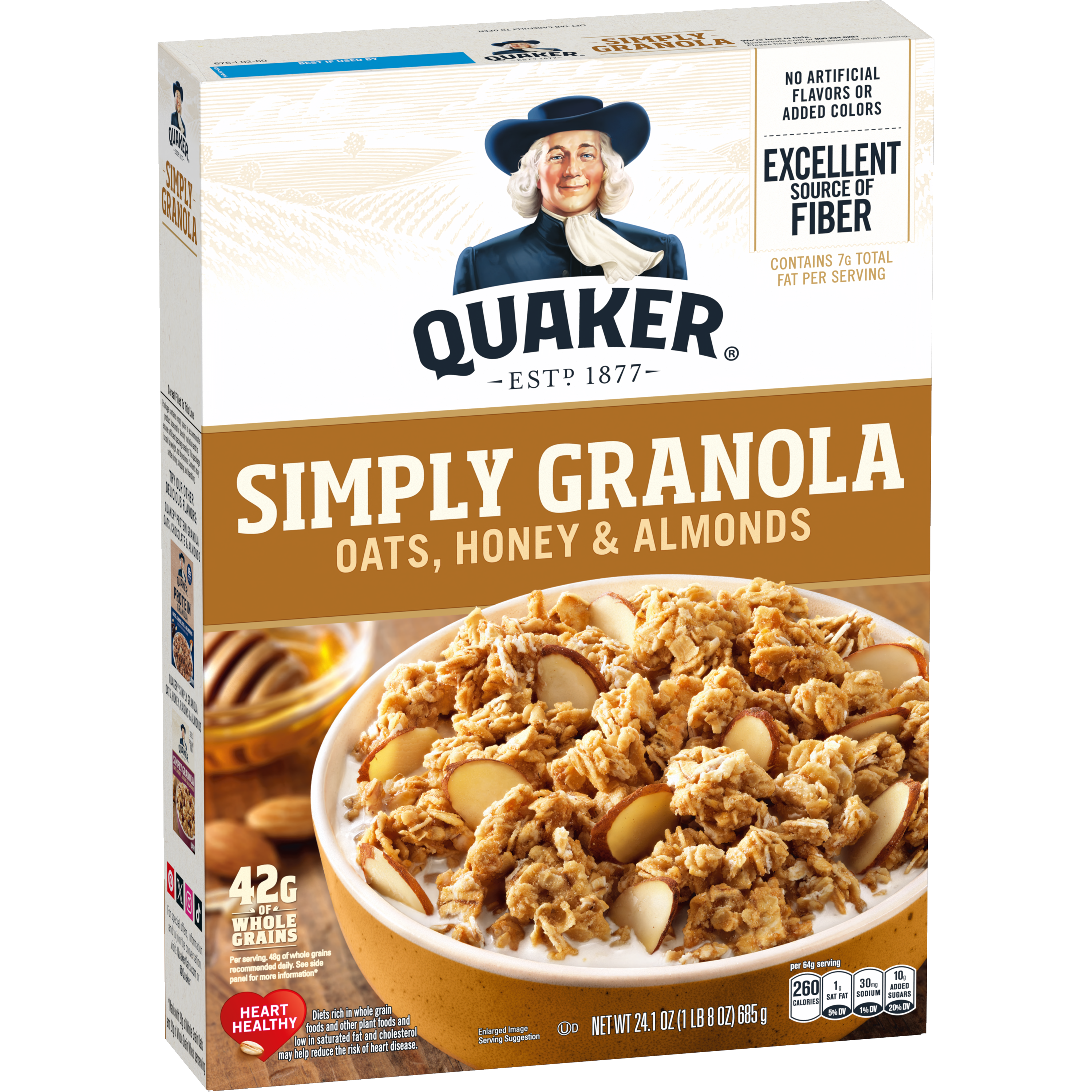 Quaker, Simply Granola, Oats, Honey & Almonds, Granola thumbnail