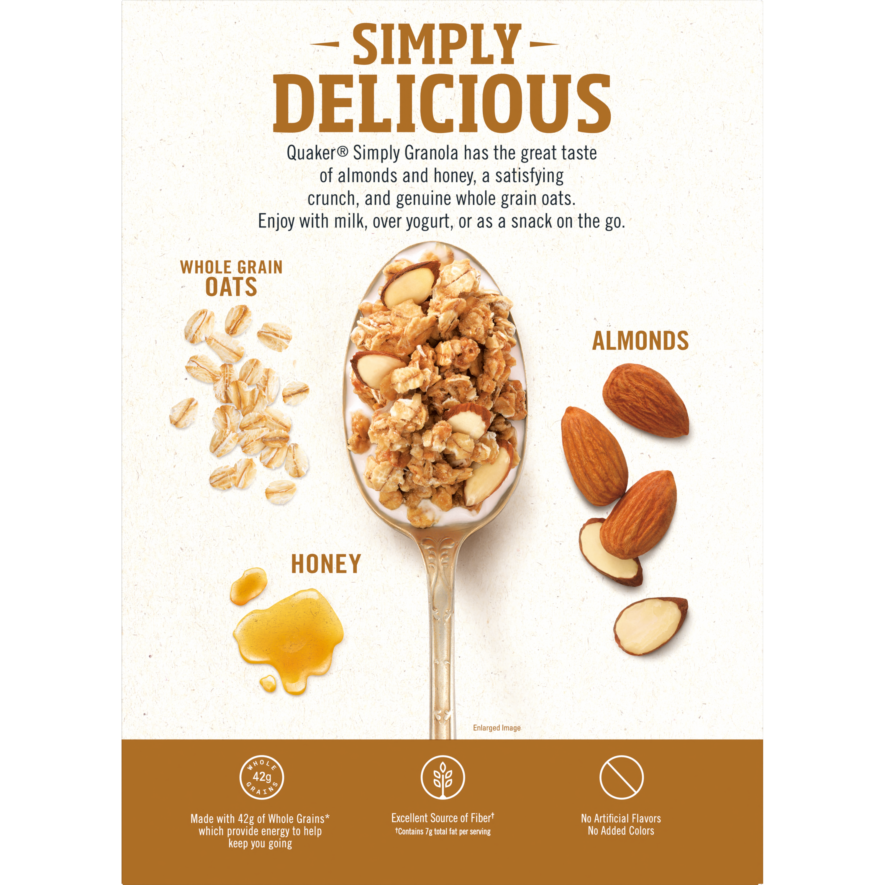 Quaker, Simply Granola, Oats, Honey & Almonds, Granola thumbnail