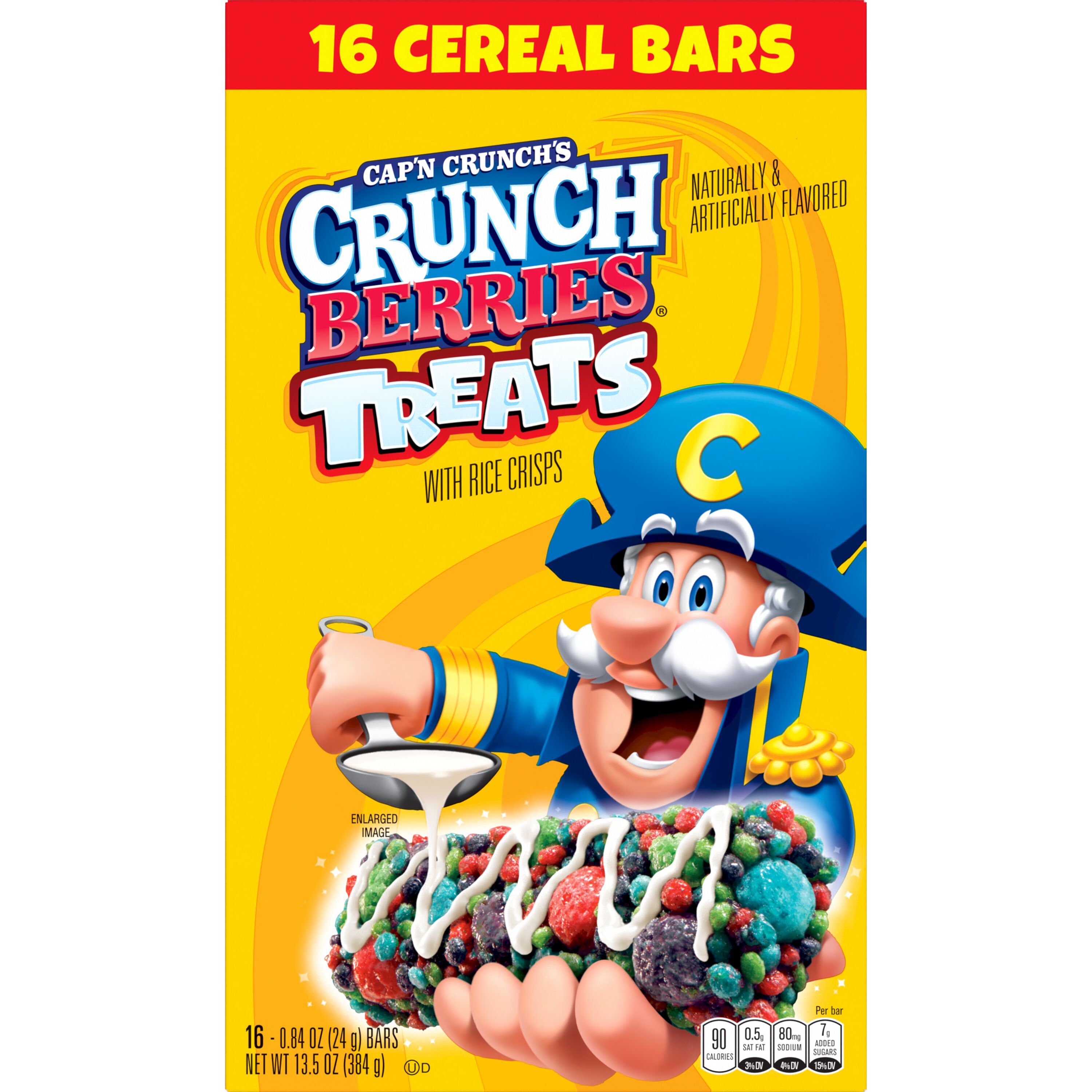 Cap'n Crunch, Treats, Crunch Berries Naturally & Artificially Flavored, Cereal Bars