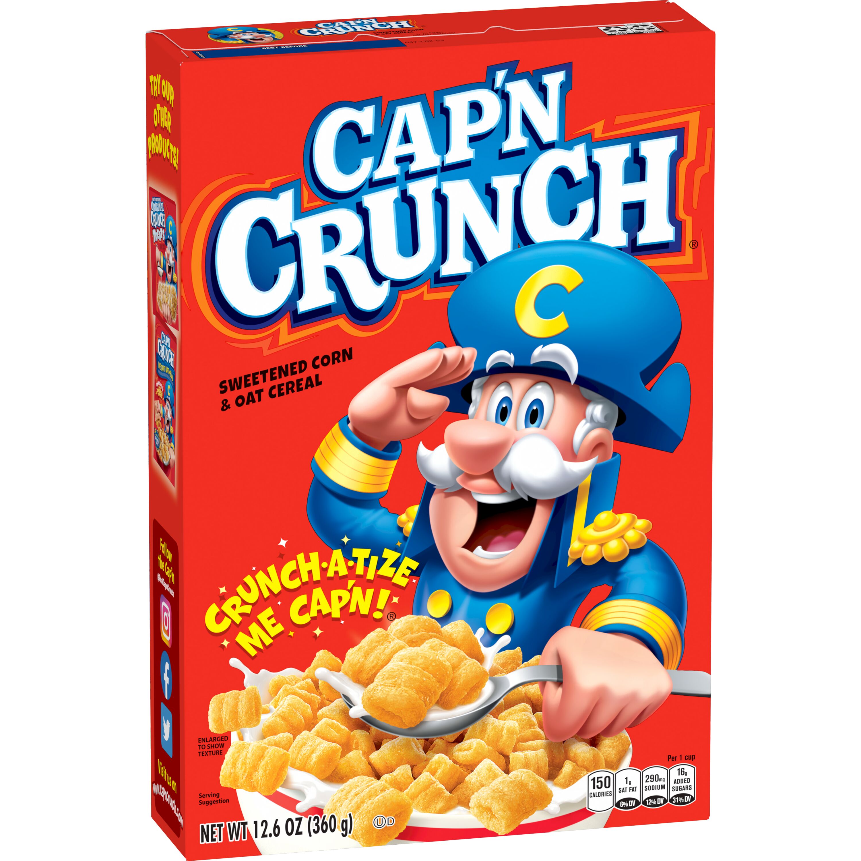 Cap'n Crunch, Sweetened Corn & Oat Cereal thumbnail
