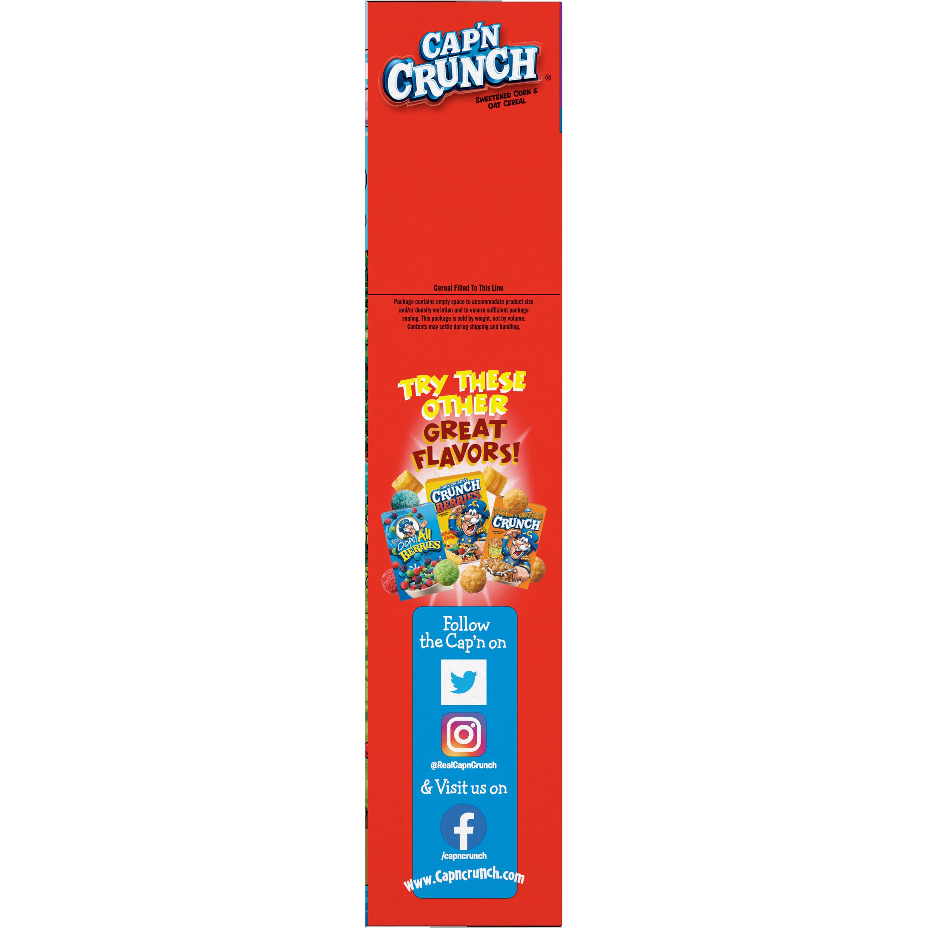 Cap'n Crunch, Family Size, Sweetened Corn & Oat Cereal thumbnail