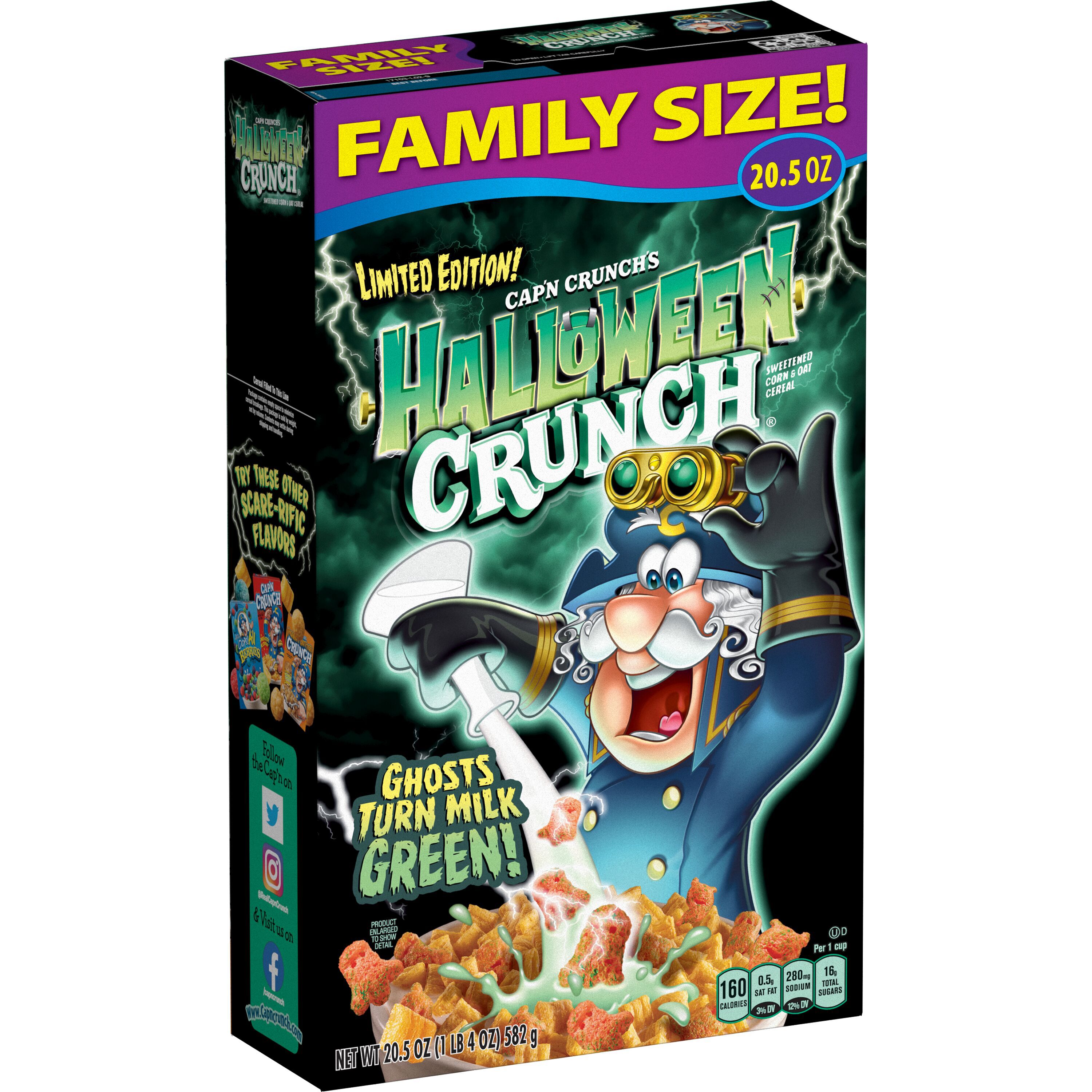Cap'n Crunch's, Limited Edition, Family Size, Halloween Crunch, Sweetened Corn & Oat Cereal thumbnail