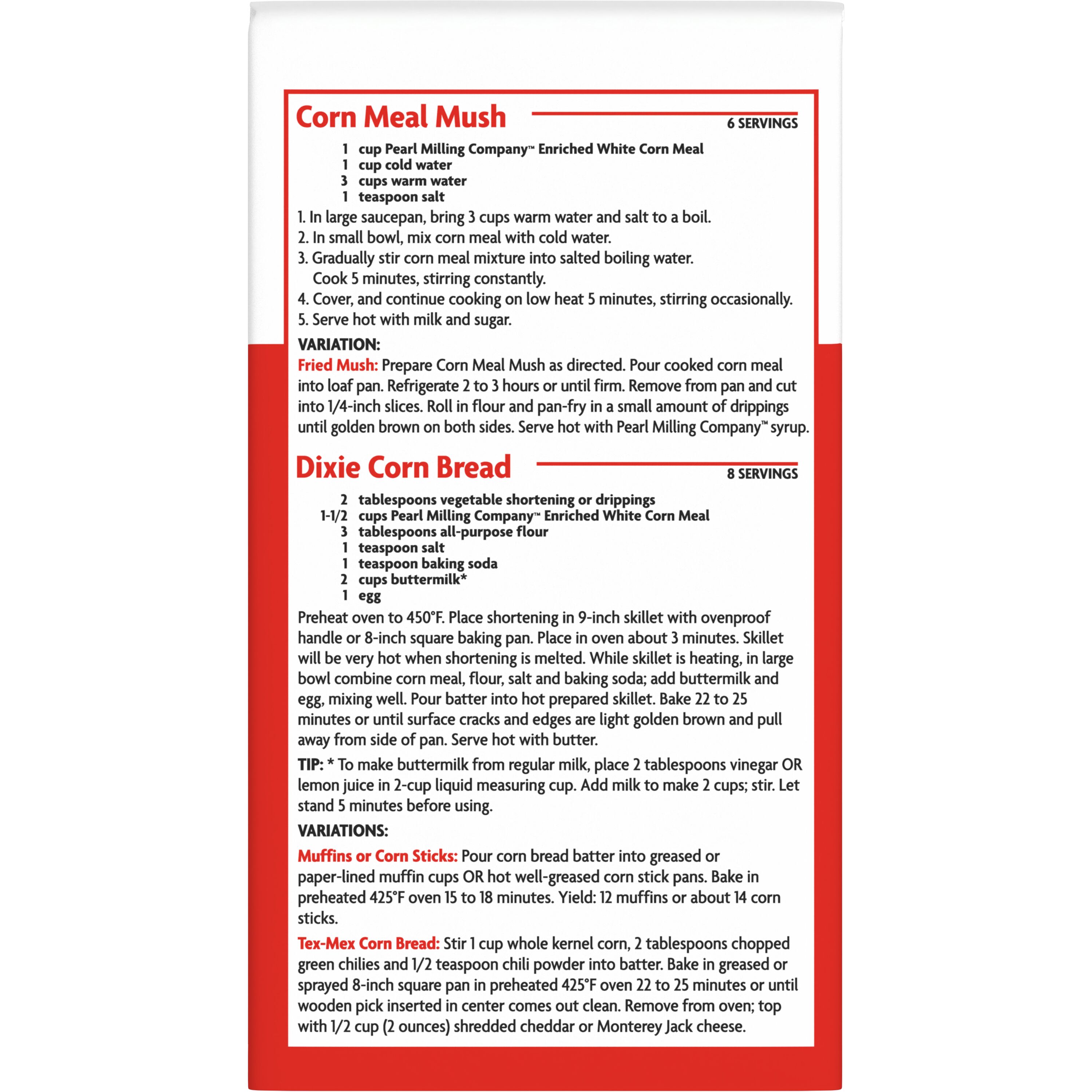 Pearl Milling Company, Enriched-Degerminated White Corn Meal thumbnail