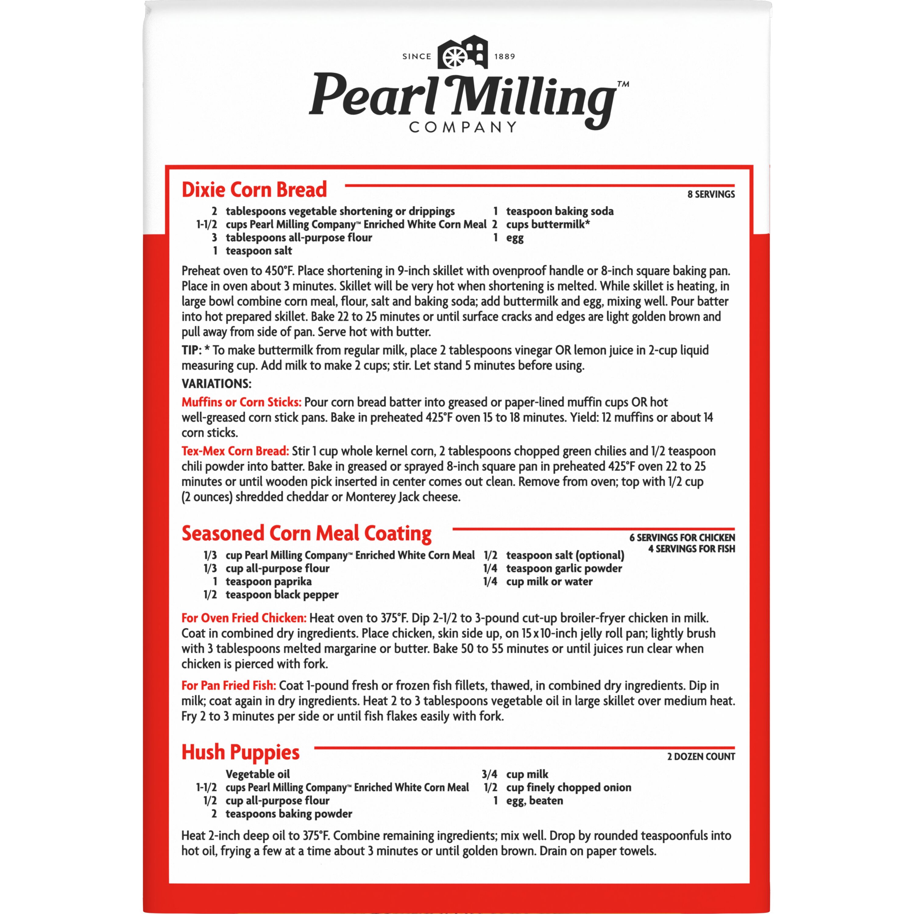 Pearl Milling Company, Enriched-Degerminated White Corn Meal thumbnail