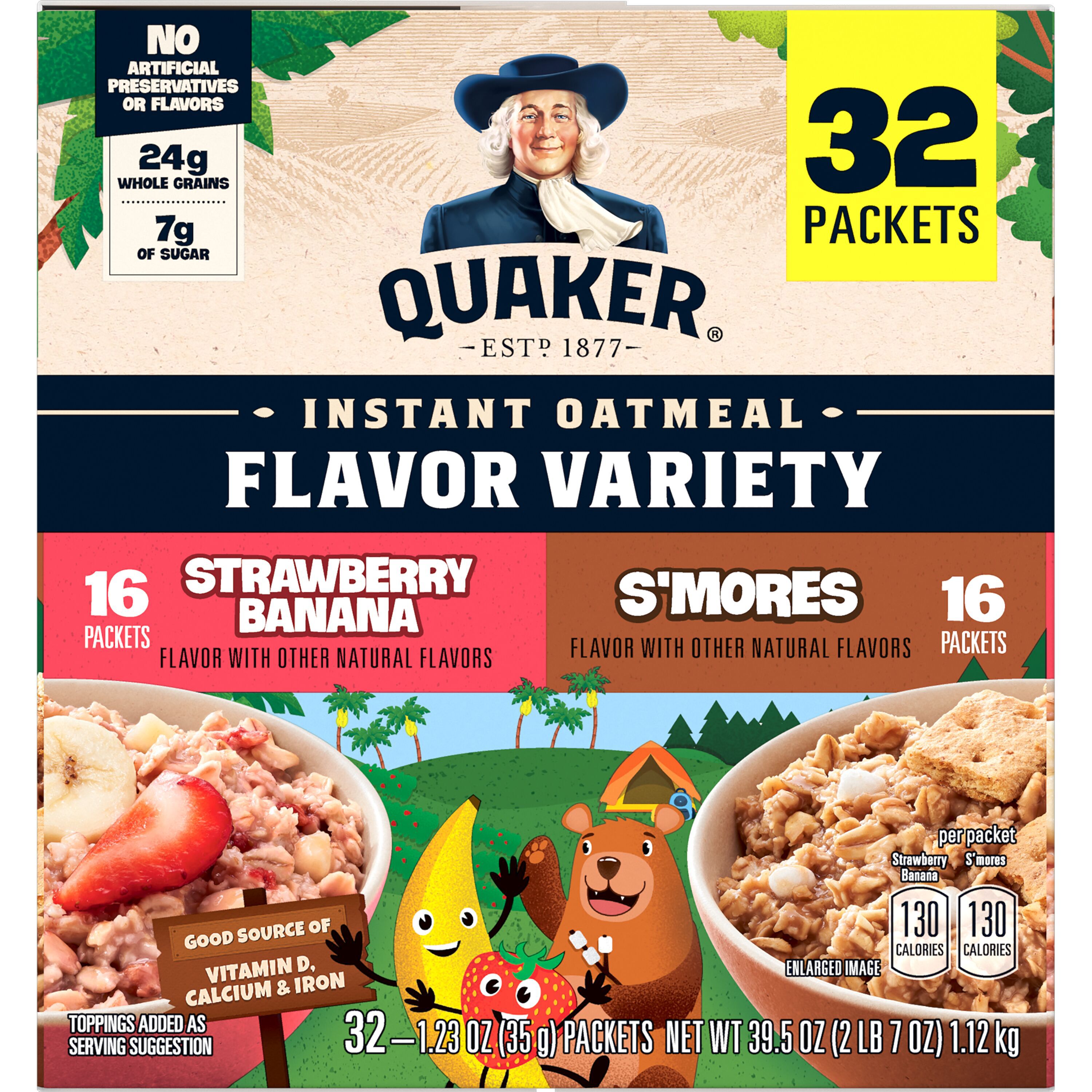 Quaker, Strawberry Banana & S'Mores Flavor Variety, Instant Oatmeal thumbnail