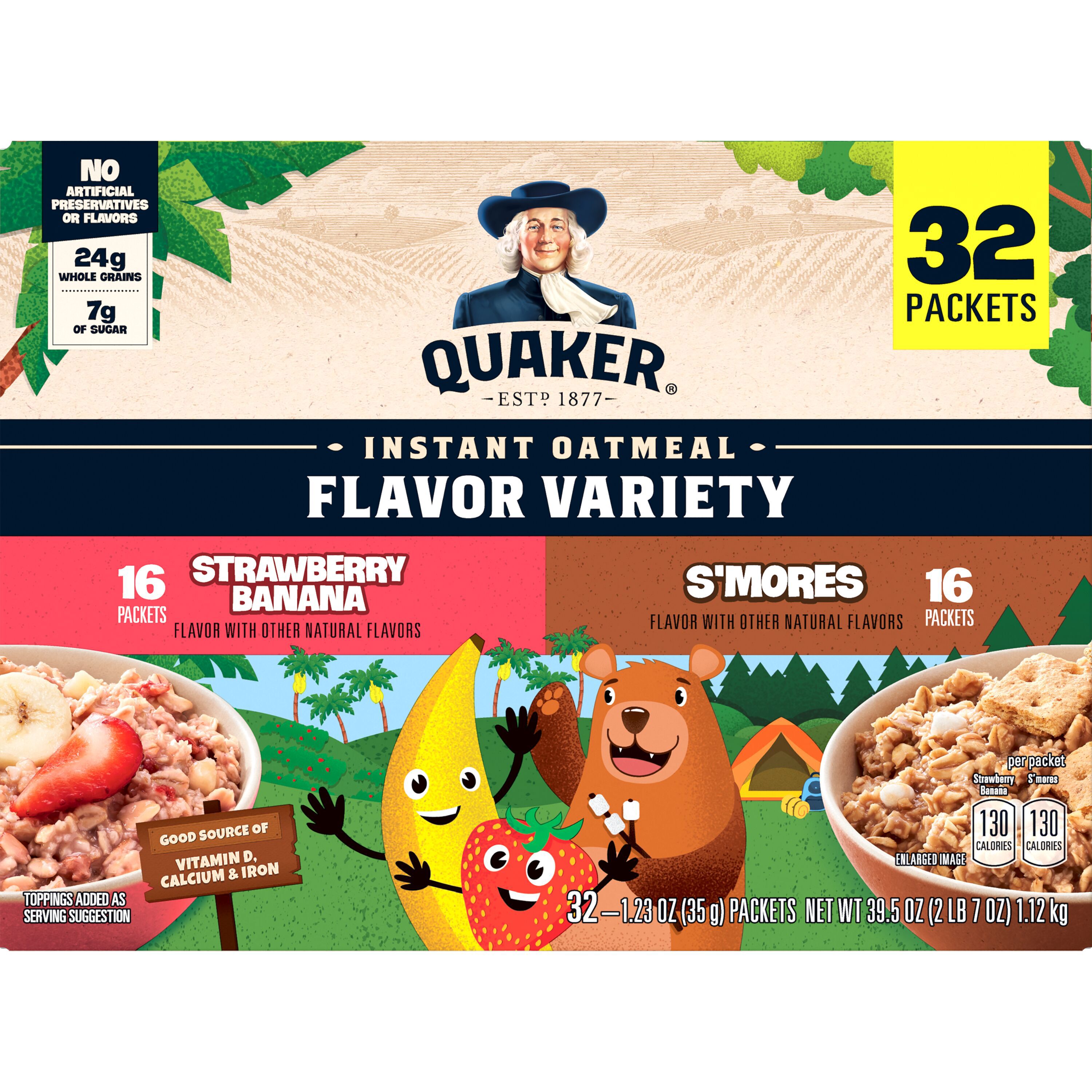 Quaker, Strawberry Banana & S'Mores Flavor Variety, Instant Oatmeal thumbnail