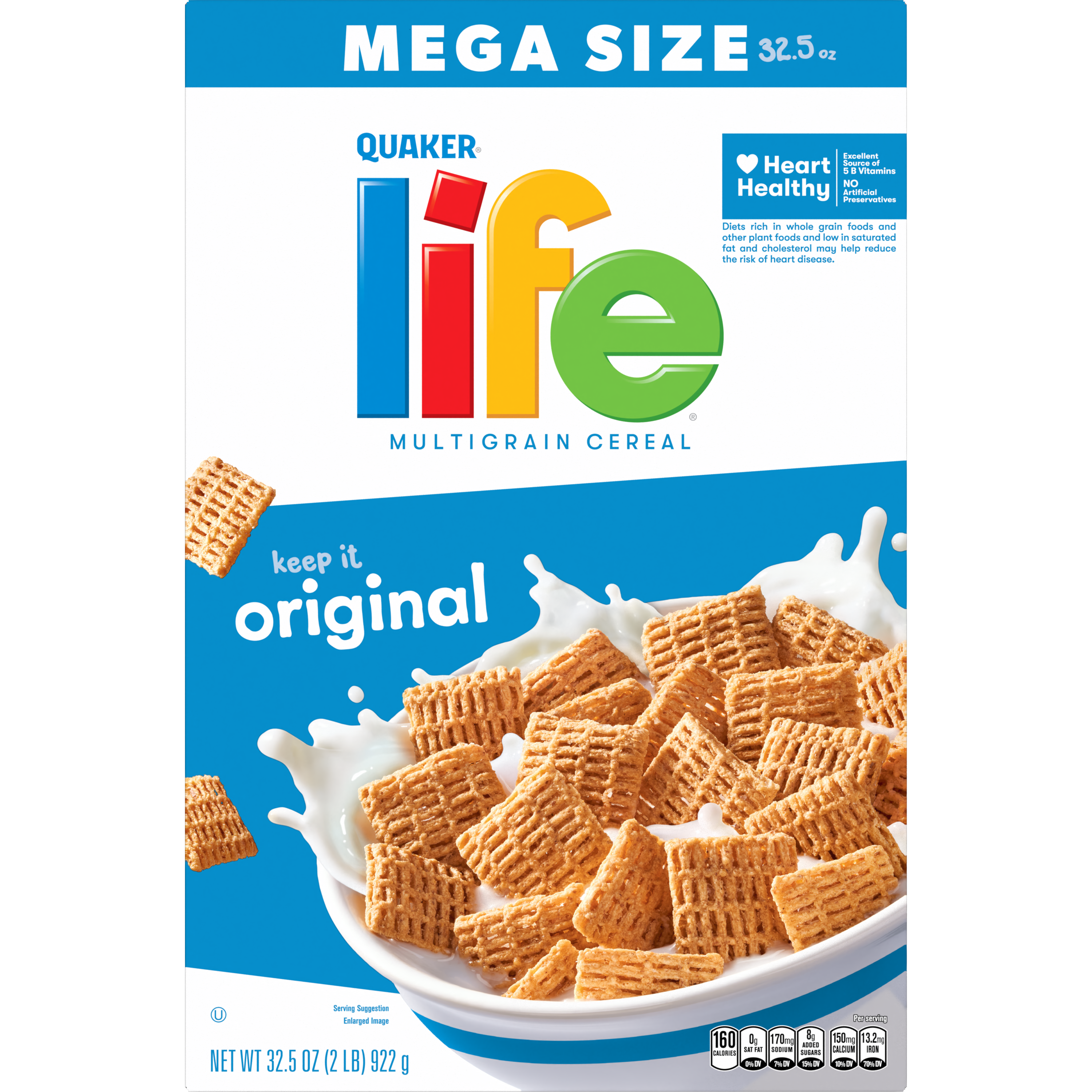 Quaker, Life, Mega Size, Original, Multigrain Cereal