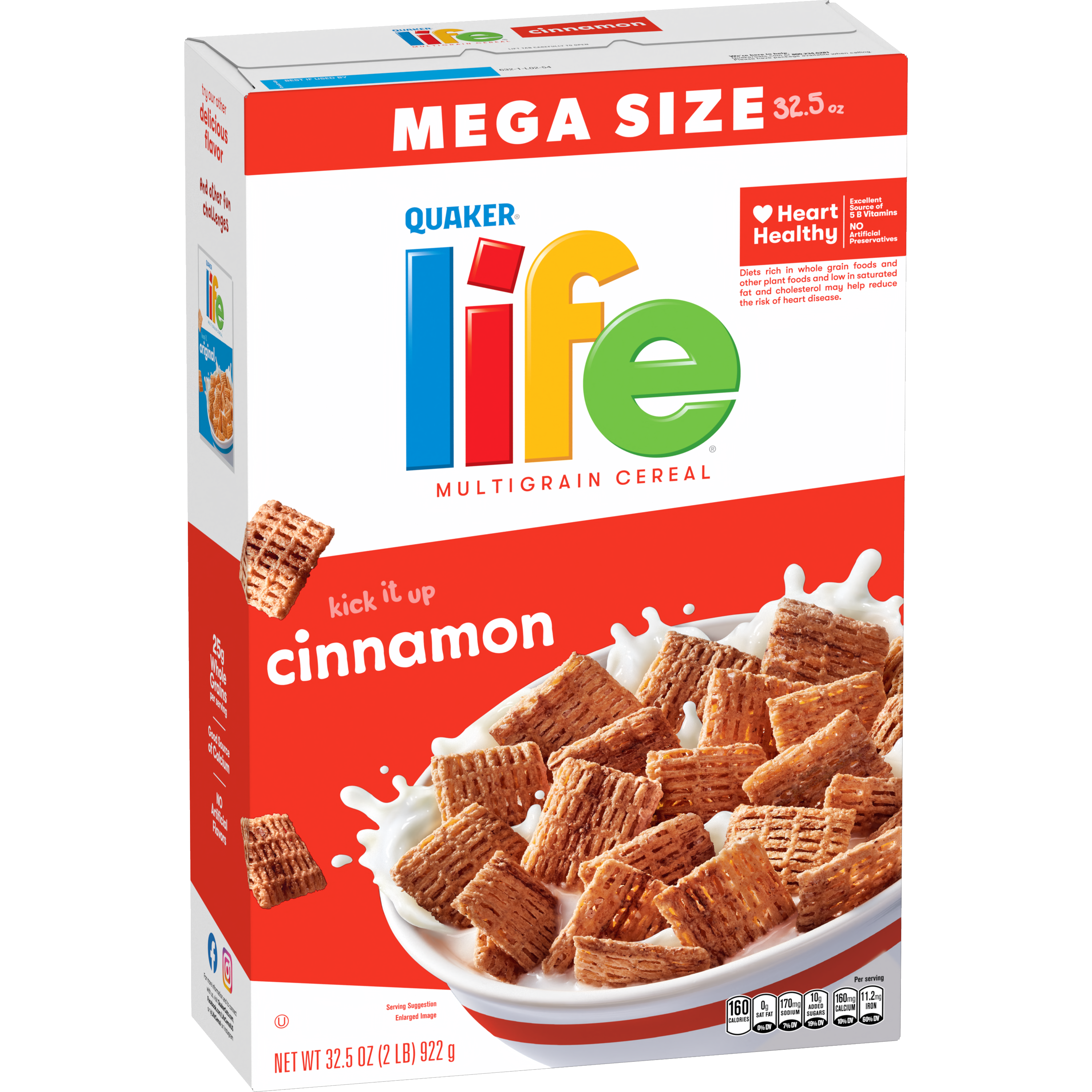 Quaker, Life, Mega Size, Cinnamon, Multigrain Cereal thumbnail