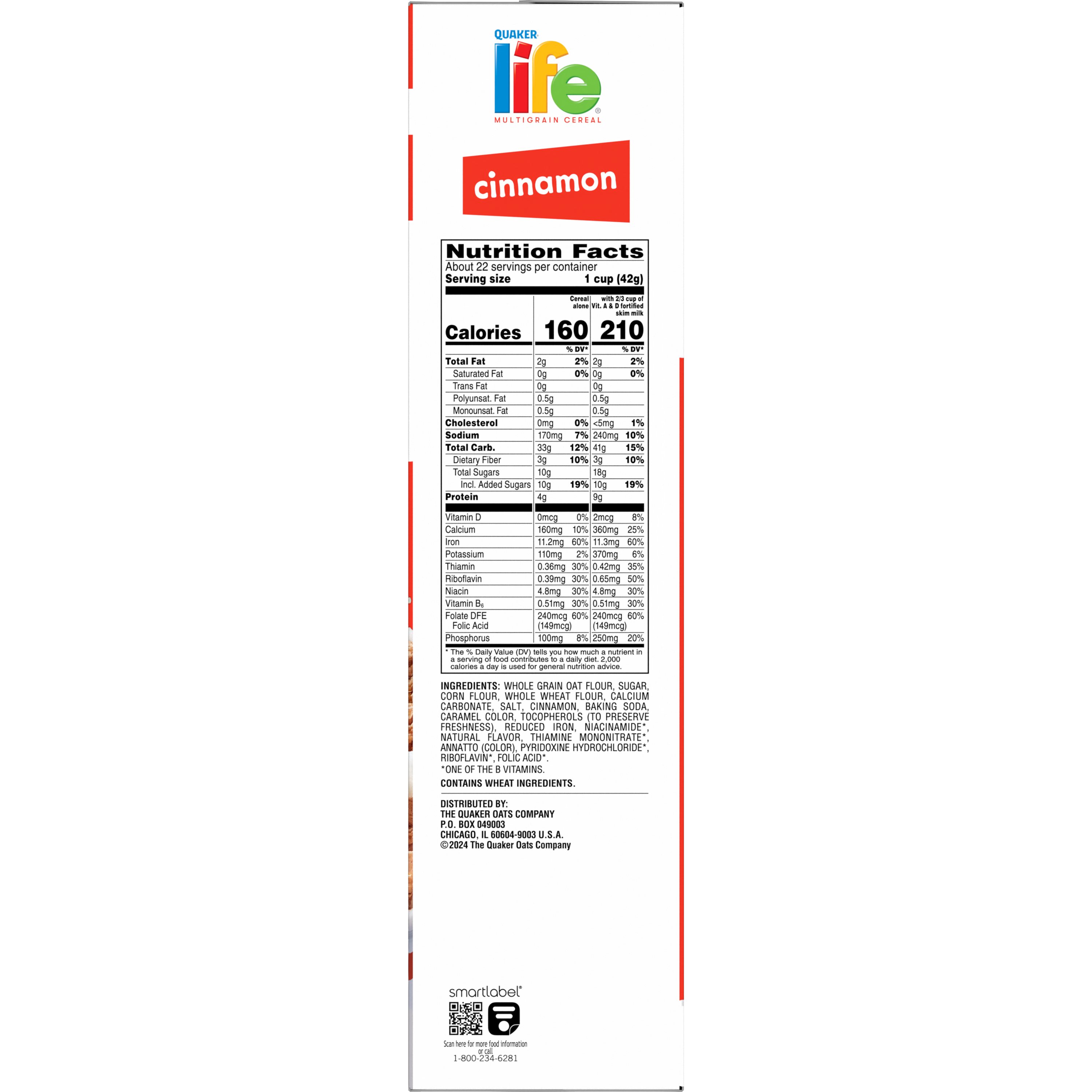 Quaker, Life, Mega Size, Cinnamon, Multigrain Cereal thumbnail