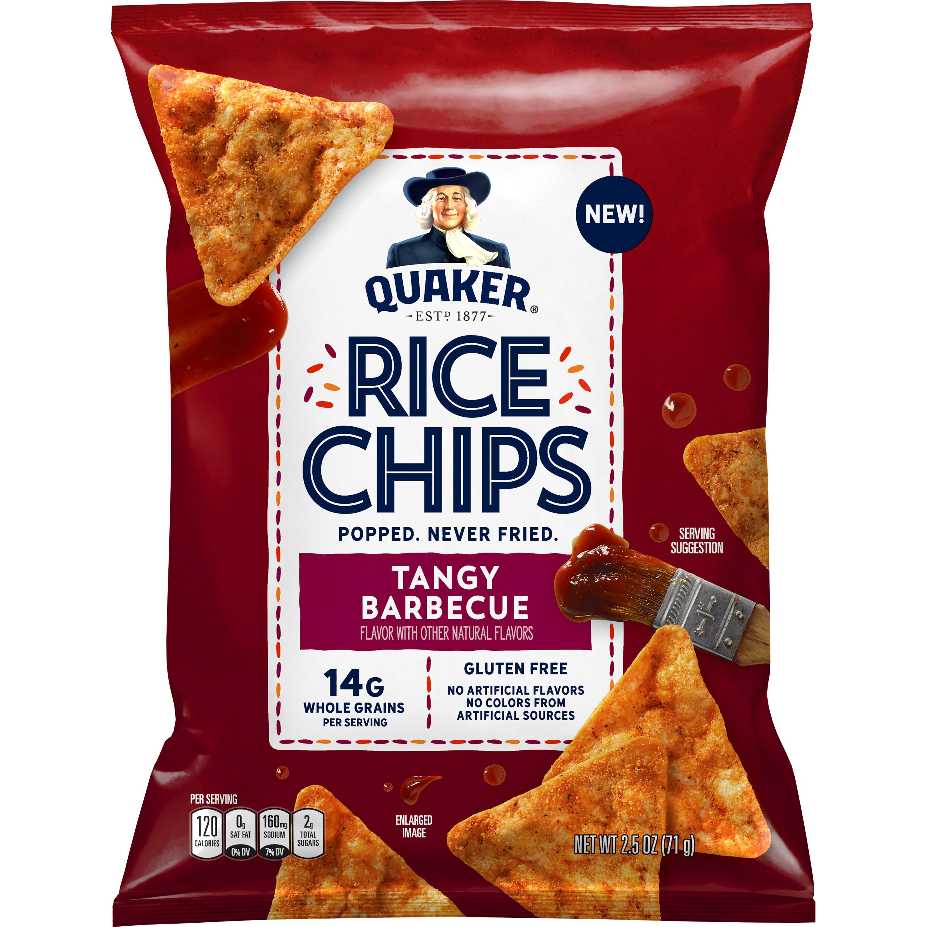 Quaker, Tangy Barbecue Flavor, Rice Chips thumbnail