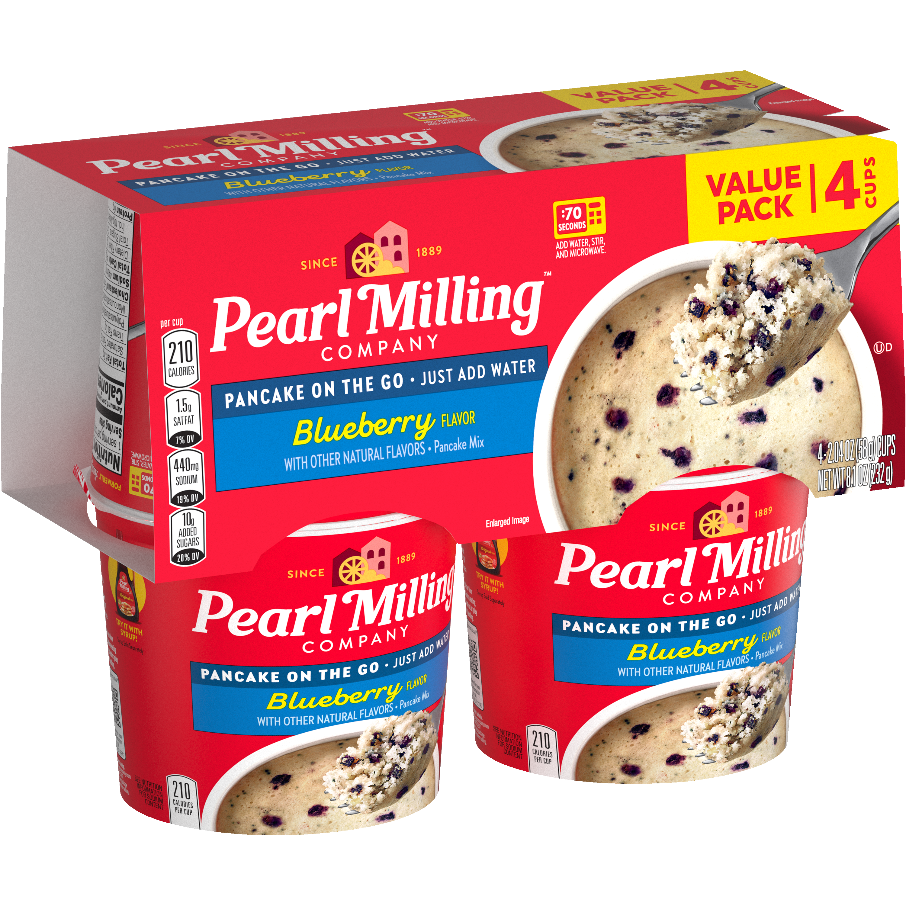 Pearl Milling Company, Pancake On The Go, Blueberry Flavor, Pancake Mix thumbnail