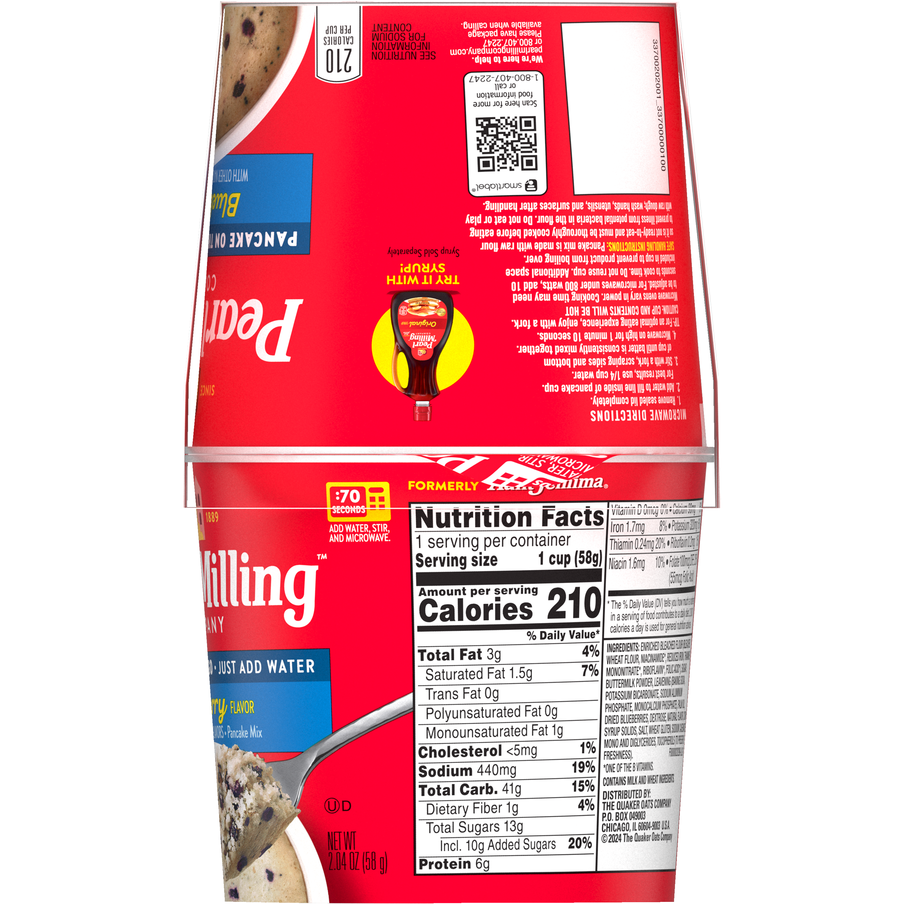 Pearl Milling Company, Pancake On The Go, Blueberry Flavor, Pancake Mix thumbnail