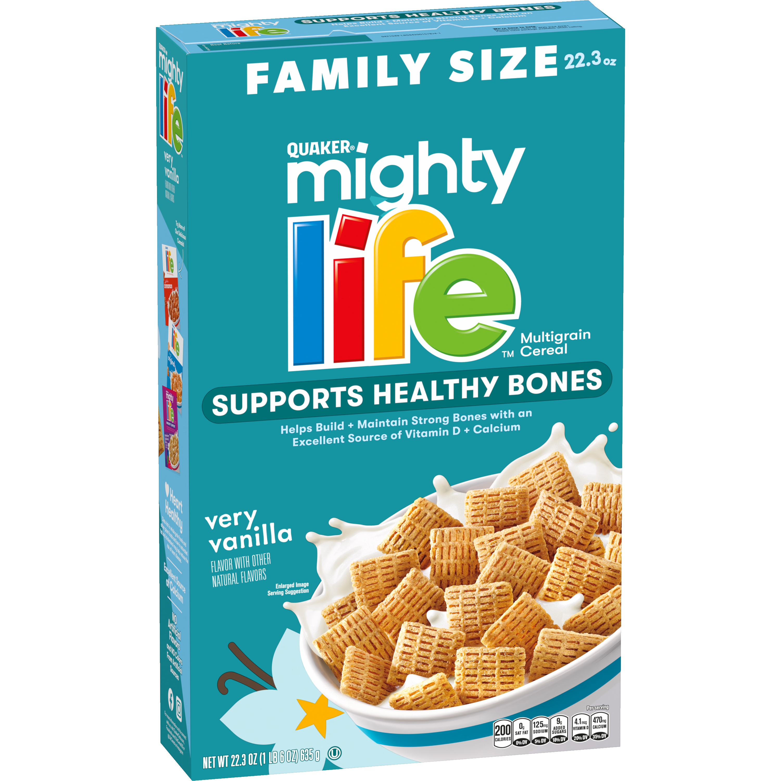 Quaker, Mighty, Life, Family Size, Very Vanilla Flavor, Multigrain Cereal thumbnail
