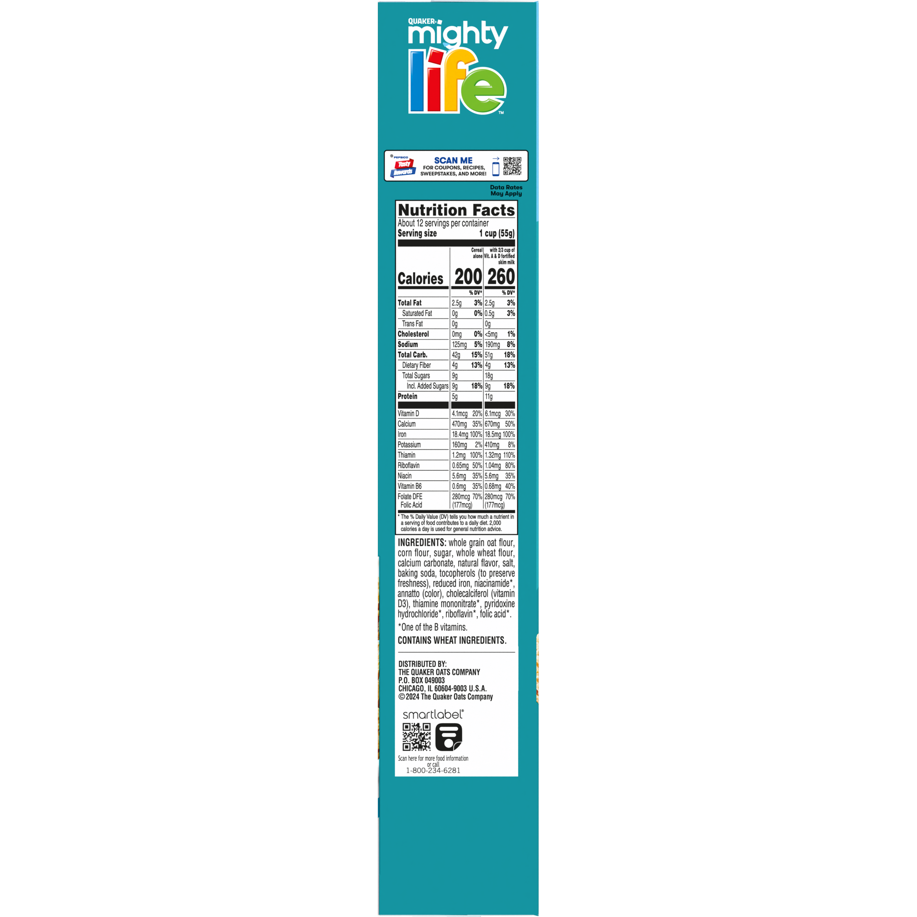 Quaker, Mighty, Life, Family Size, Very Vanilla Flavor, Multigrain Cereal thumbnail
