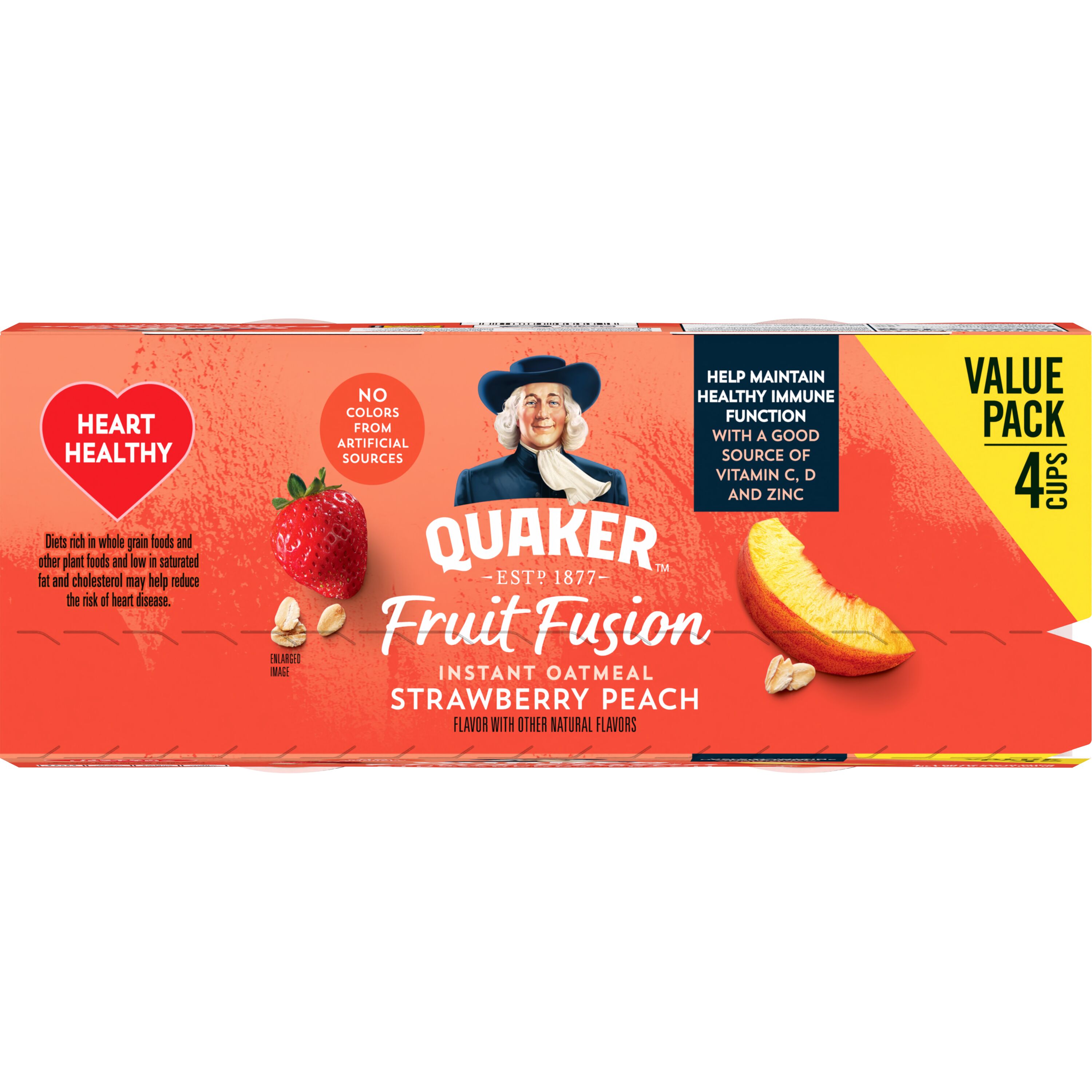 Quaker, Fruit Fusion, Strawberry Peach Flavor, Instant Oatmeal thumbnail