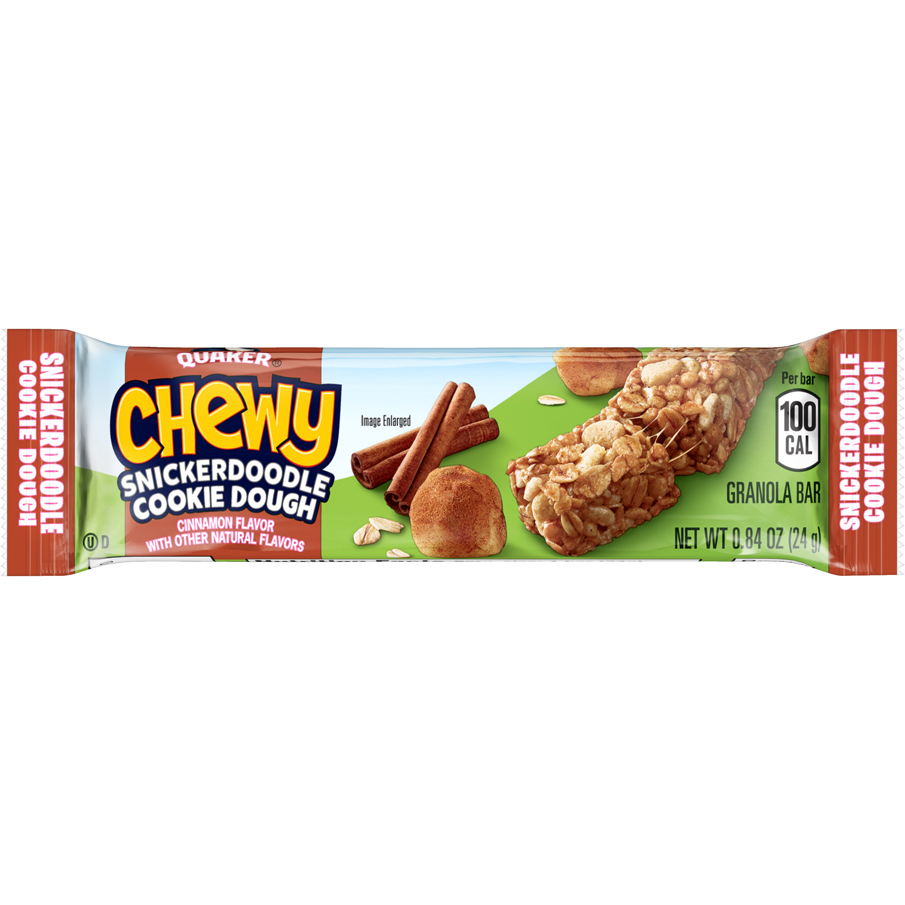 Quaker, Chewy, Snickerdoodle Cookie Dough, Cinnamon Flavor, Granola Bars thumbnail