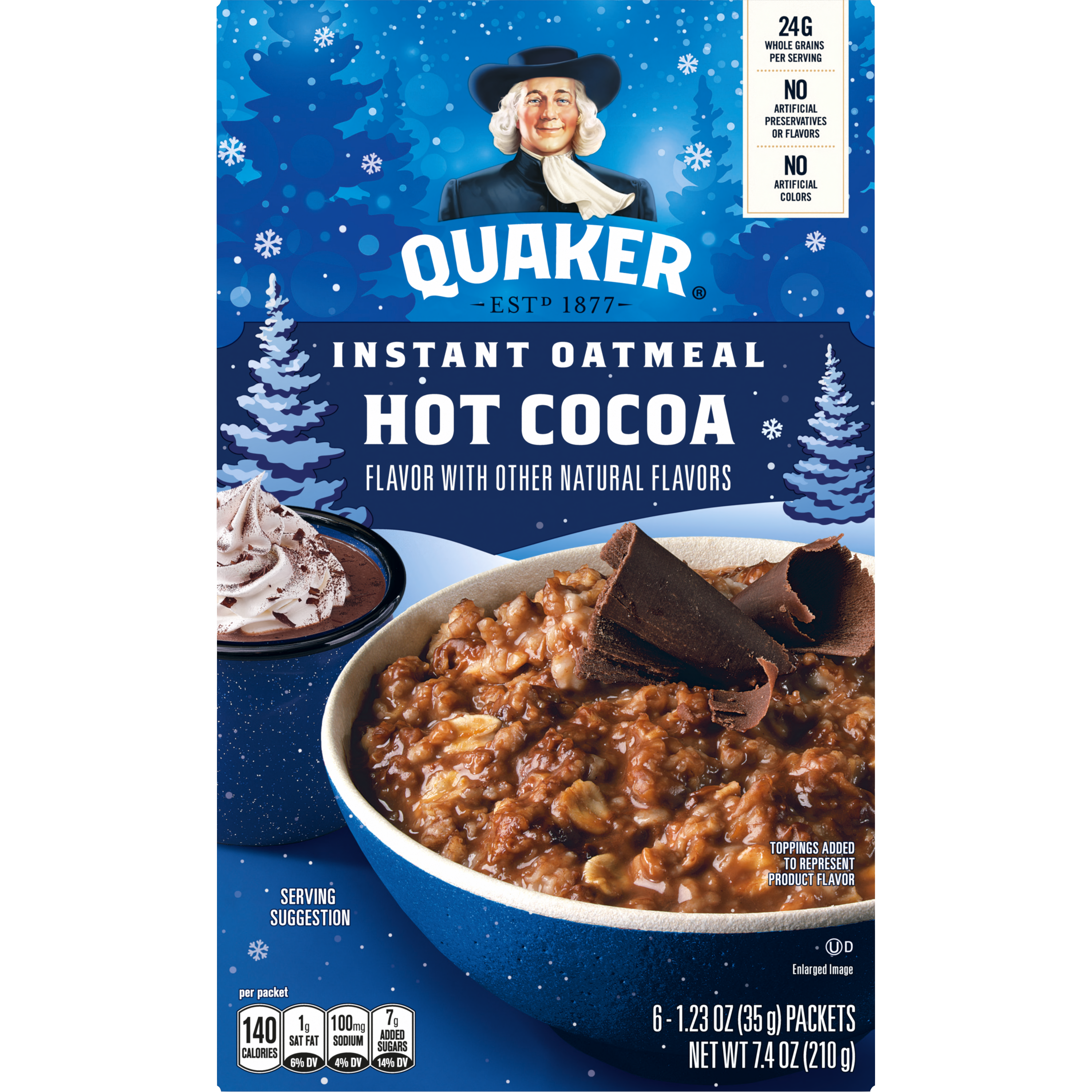Quaker, Hot Cocoa Flavor, Instant Oatmeal