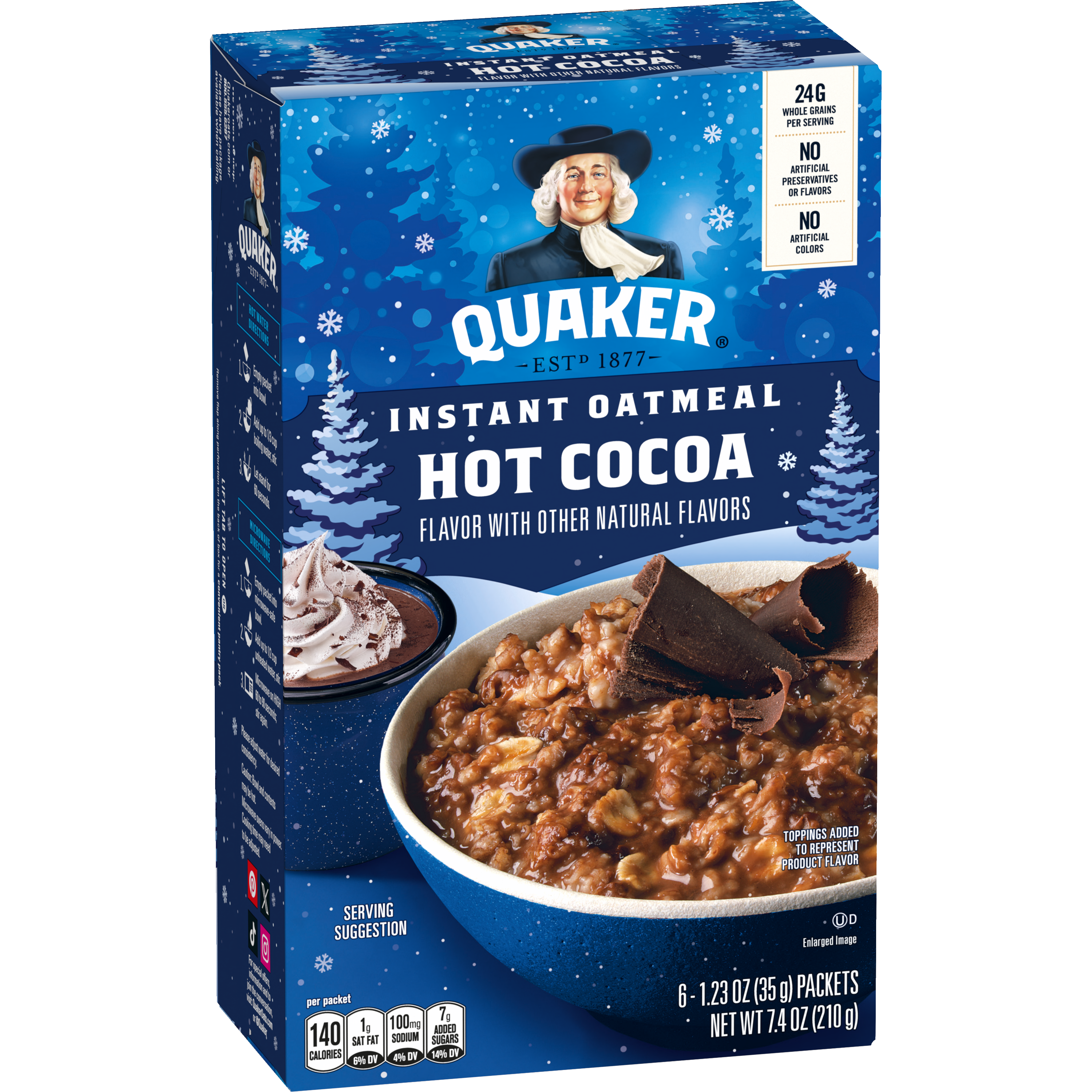 Quaker, Hot Cocoa Flavor, Instant Oatmeal thumbnail