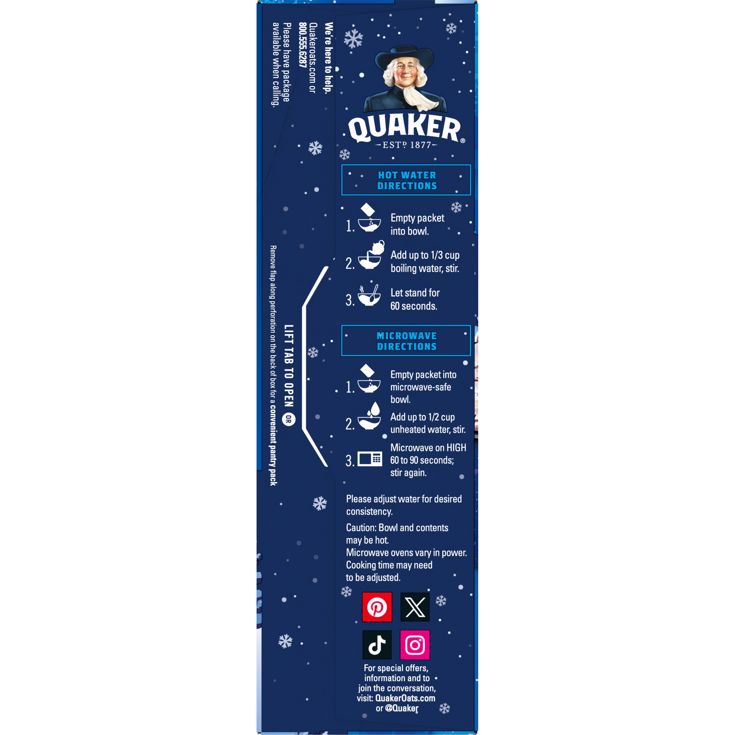 Quaker, Hot Cocoa Flavor, Instant Oatmeal thumbnail