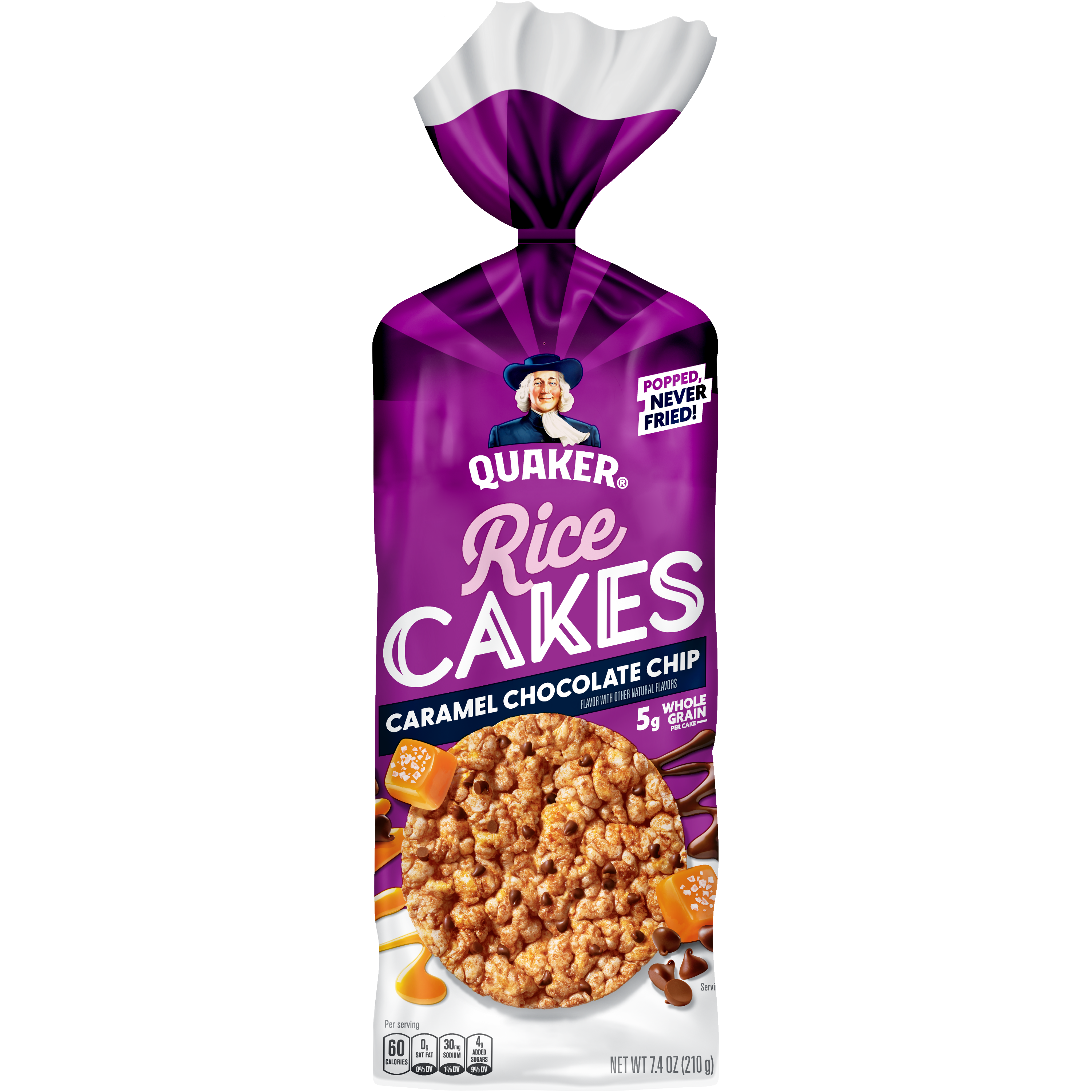 Quaker, Caramel Chocolate Chip Flavor, Rice Cakes