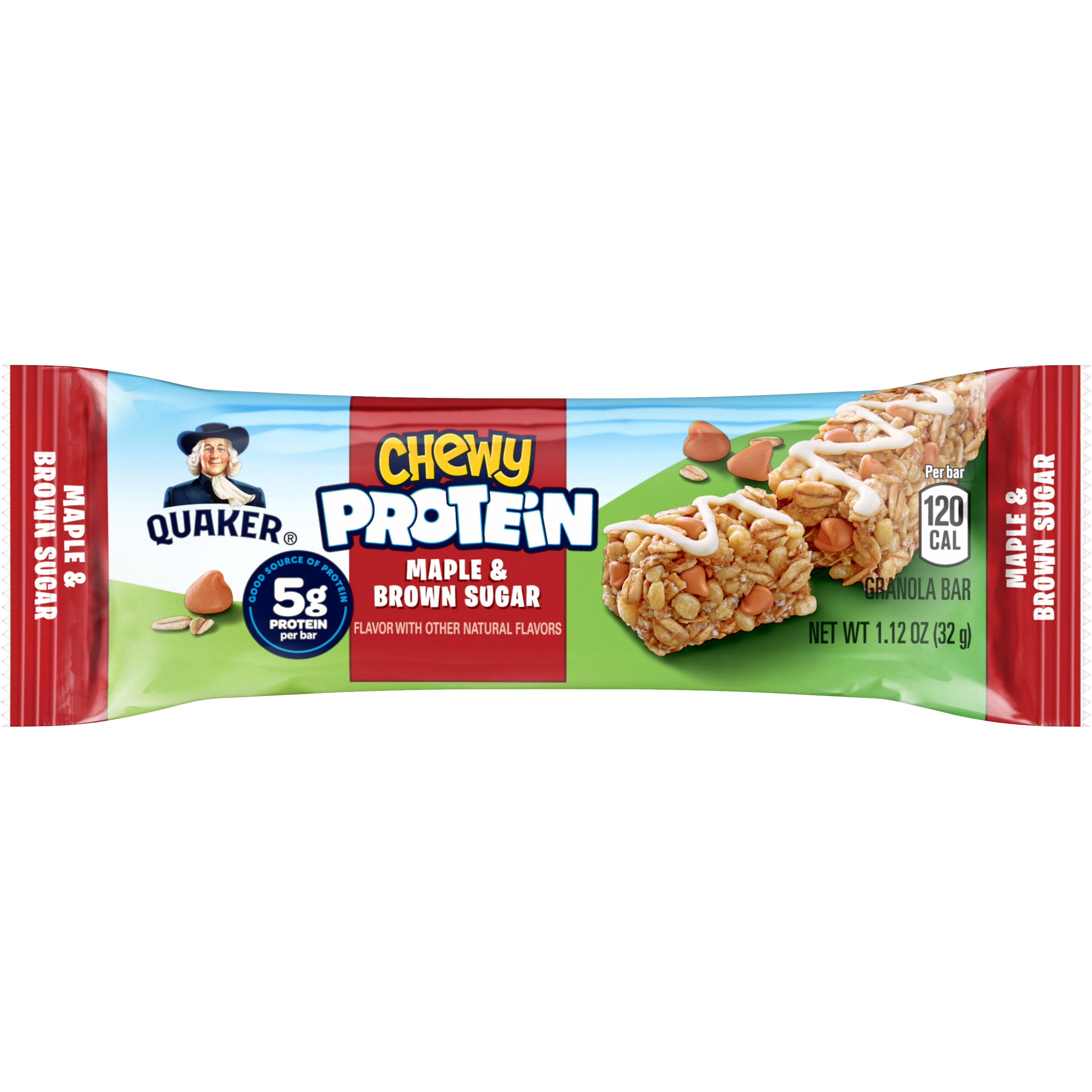 Quaker, Chewy Protein, Maple & Brown Sugar Flavor, Granola Bars thumbnail