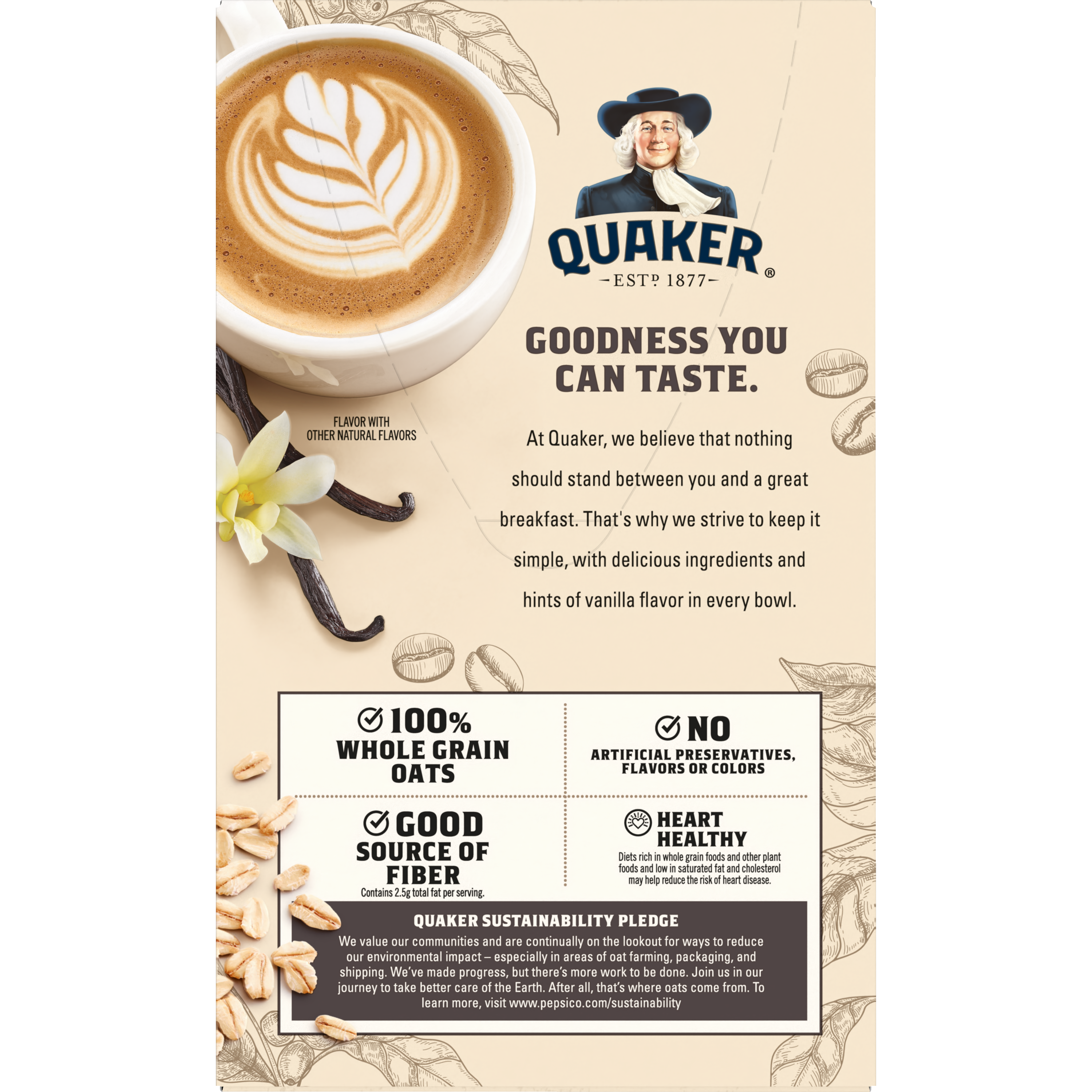 Quaker, Limited Edition, Vanilla Latte Flavor, Instant Oatmeal thumbnail