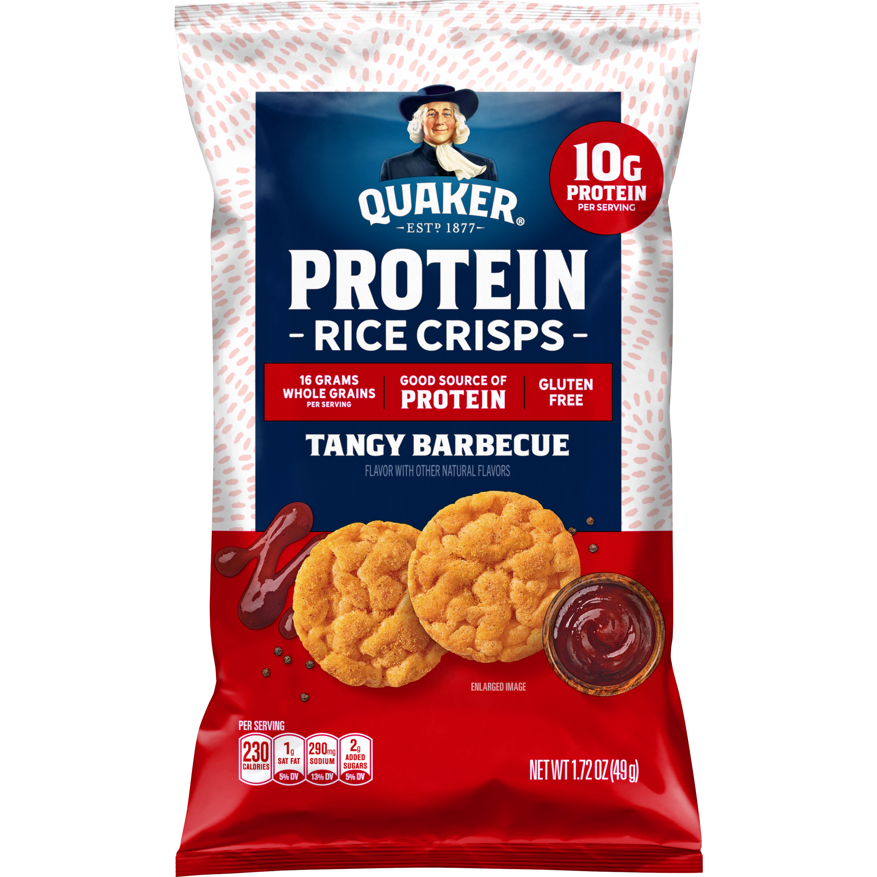Quaker, Protein, Tangy Barbecue Flavor, Rice Crisps